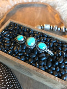 The Triple Stone Braid Cuff, 5-Bracelets & Cuffs-Calli Co., Turquoise and Silver Jewelry, Native American Handmade, Zuni Tribe, Navajo Tribe, Brock Texas