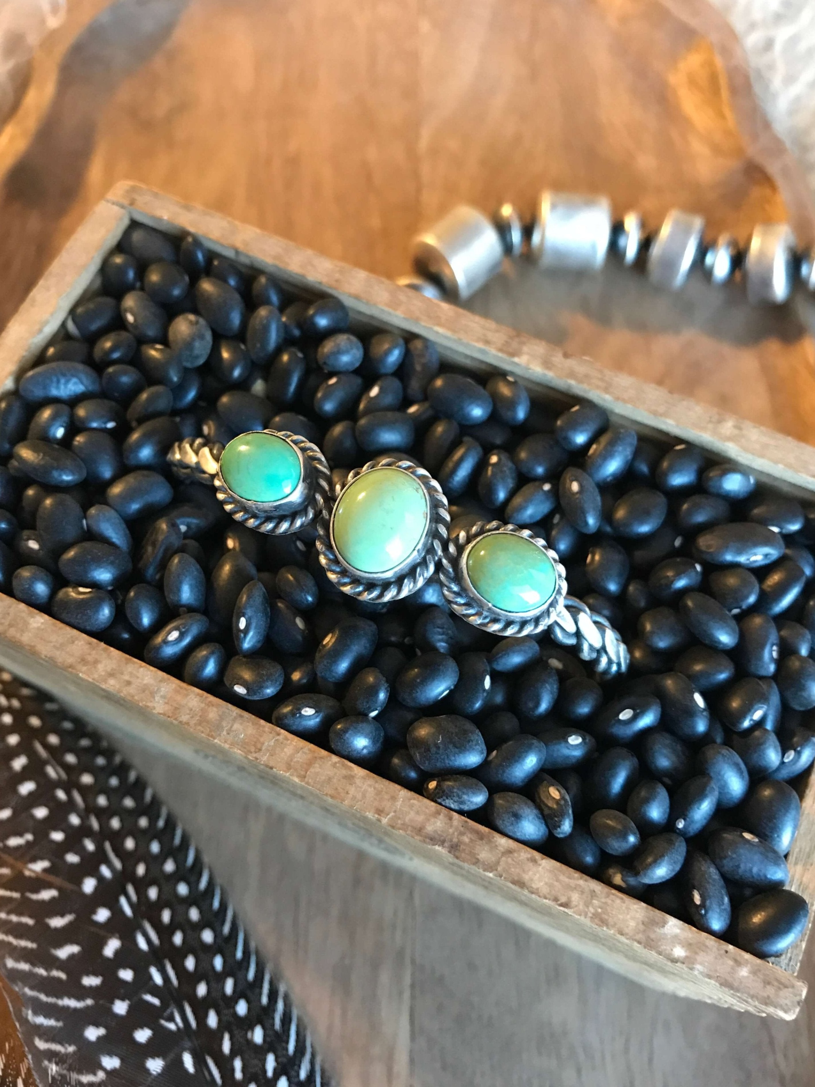 The Triple Stone Braid Cuff, 8-Bracelets & Cuffs-Calli Co., Turquoise and Silver Jewelry, Native American Handmade, Zuni Tribe, Navajo Tribe, Brock Texas