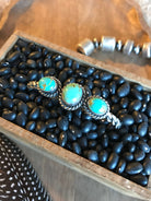 The Triple Stone Braid Cuff, 10-Bracelets & Cuffs-Calli Co., Turquoise and Silver Jewelry, Native American Handmade, Zuni Tribe, Navajo Tribe, Brock Texas