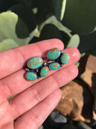 The Tres Rios Earrings, 14-Earrings-Calli Co., Turquoise and Silver Jewelry, Native American Handmade, Zuni Tribe, Navajo Tribe, Brock Texas