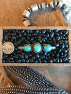 The Triple Stone Braid Cuff, 10-Bracelets & Cuffs-Calli Co., Turquoise and Silver Jewelry, Native American Handmade, Zuni Tribe, Navajo Tribe, Brock Texas