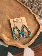 The Colossal Diamond 'Hoop' Earrings-Earrings-Calli Co., Turquoise and Silver Jewelry, Native American Handmade, Zuni Tribe, Navajo Tribe, Brock Texas