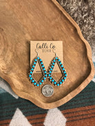 The Colossal Diamond 'Hoop' Earrings-Earrings-Calli Co., Turquoise and Silver Jewelry, Native American Handmade, Zuni Tribe, Navajo Tribe, Brock Texas