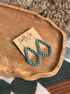 The Colossal Diamond 'Hoop' Earrings-Earrings-Calli Co., Turquoise and Silver Jewelry, Native American Handmade, Zuni Tribe, Navajo Tribe, Brock Texas