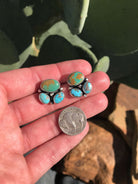 The Tres Rios Earrings, 15-Earrings-Calli Co., Turquoise and Silver Jewelry, Native American Handmade, Zuni Tribe, Navajo Tribe, Brock Texas