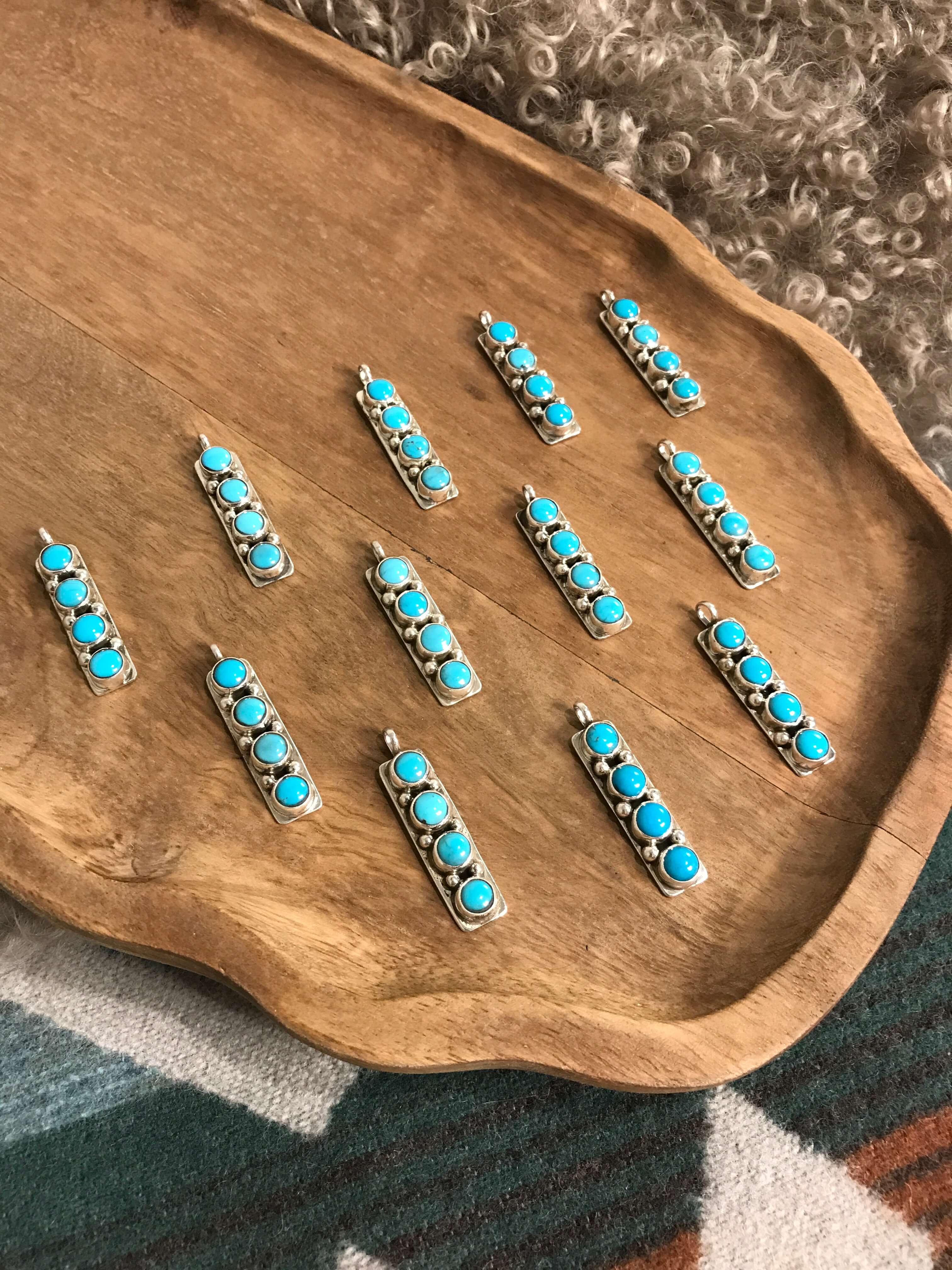 The Priddy Turquoise Pendants-Pendants-Calli Co., Turquoise and Silver Jewelry, Native American Handmade, Zuni Tribe, Navajo Tribe, Brock Texas
