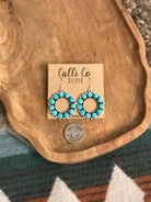The Belinda Earrings xx-Earrings-Calli Co., Turquoise and Silver Jewelry, Native American Handmade, Zuni Tribe, Navajo Tribe, Brock Texas