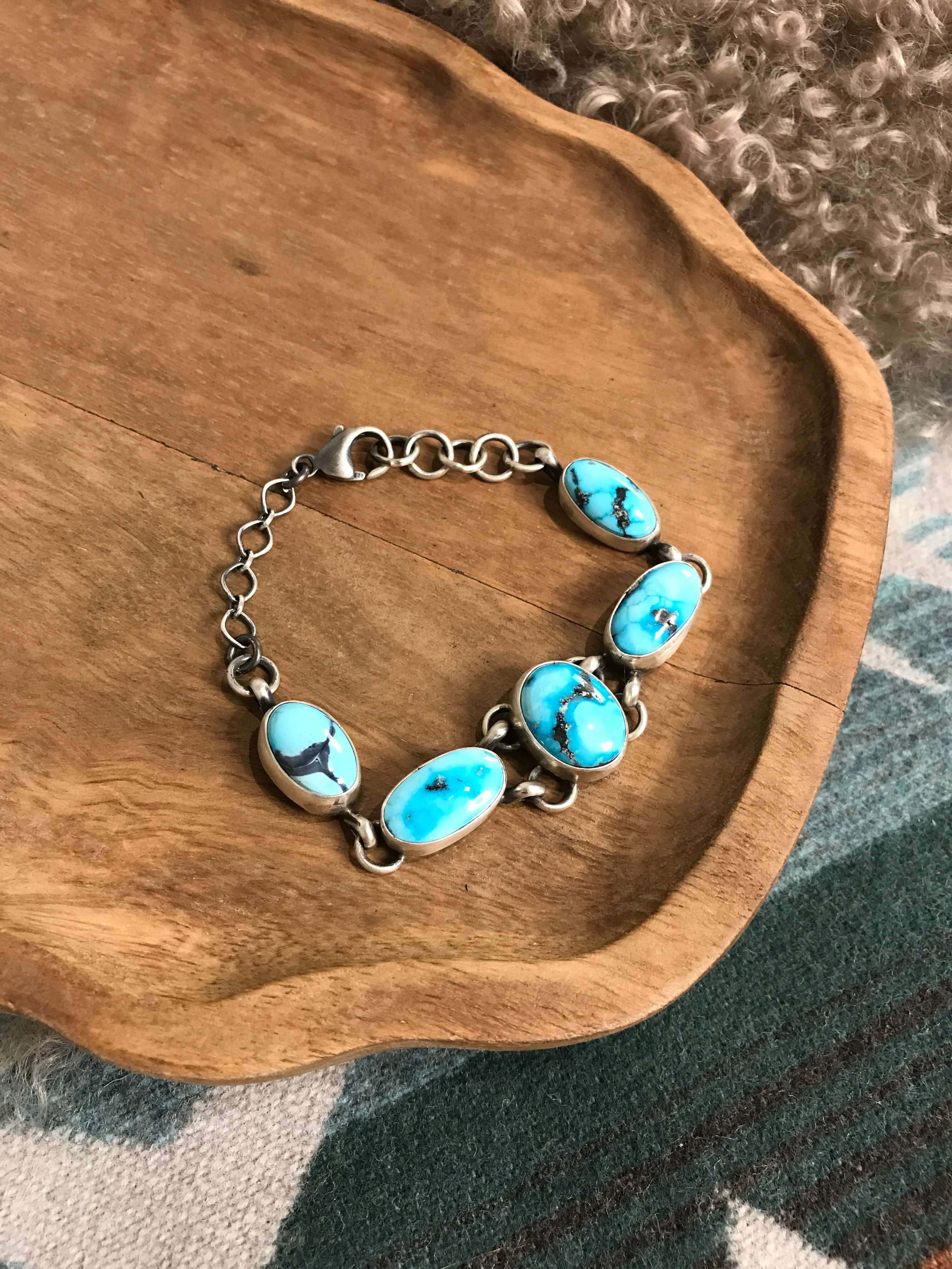 The Ellaville Link Bracelet, 1 xx-Bracelets & Cuffs-Calli Co., Turquoise and Silver Jewelry, Native American Handmade, Zuni Tribe, Navajo Tribe, Brock Texas