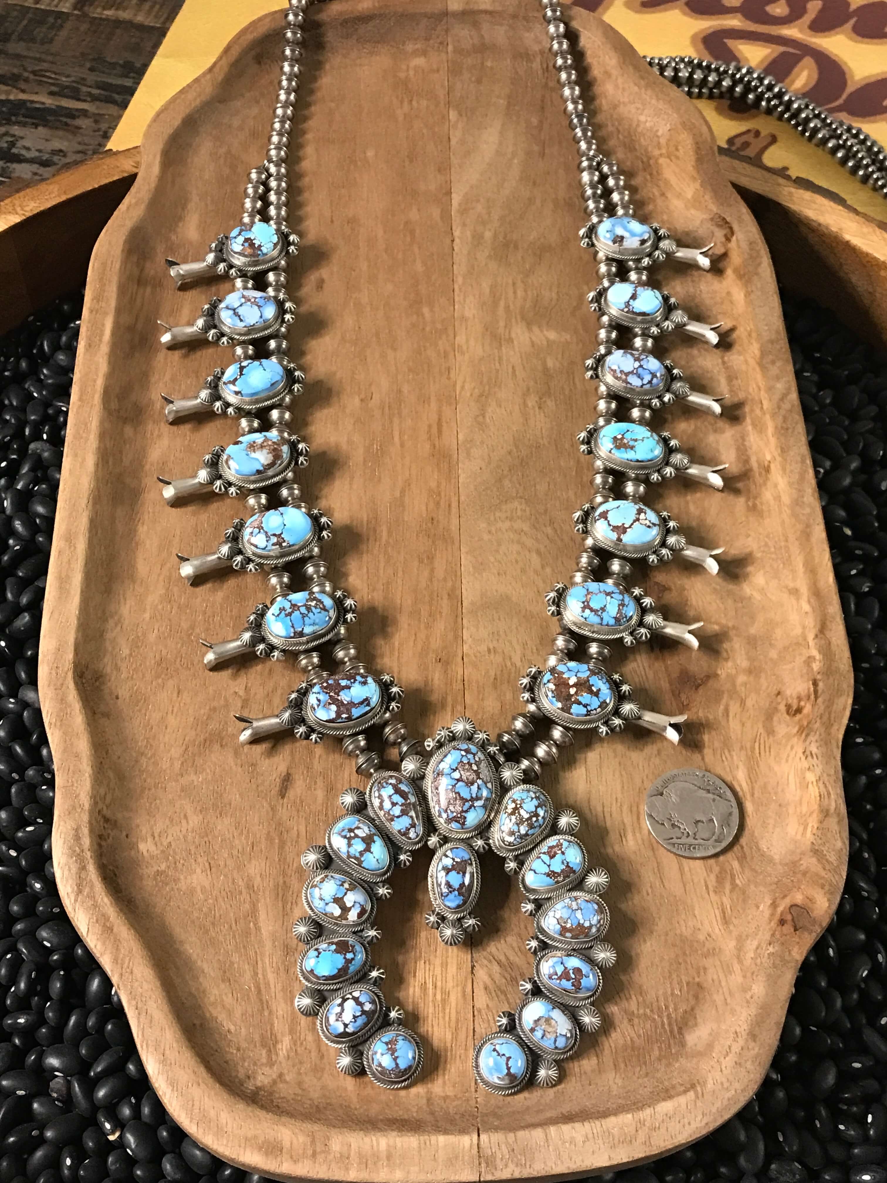 Navajo Handmade Squash Blossom Necklace | Calli Co Silver Jewelry