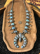 The Chilko Squash Blossom Necklace-Necklaces-Calli Co., Turquoise and Silver Jewelry, Native American Handmade, Zuni Tribe, Navajo Tribe, Brock Texas