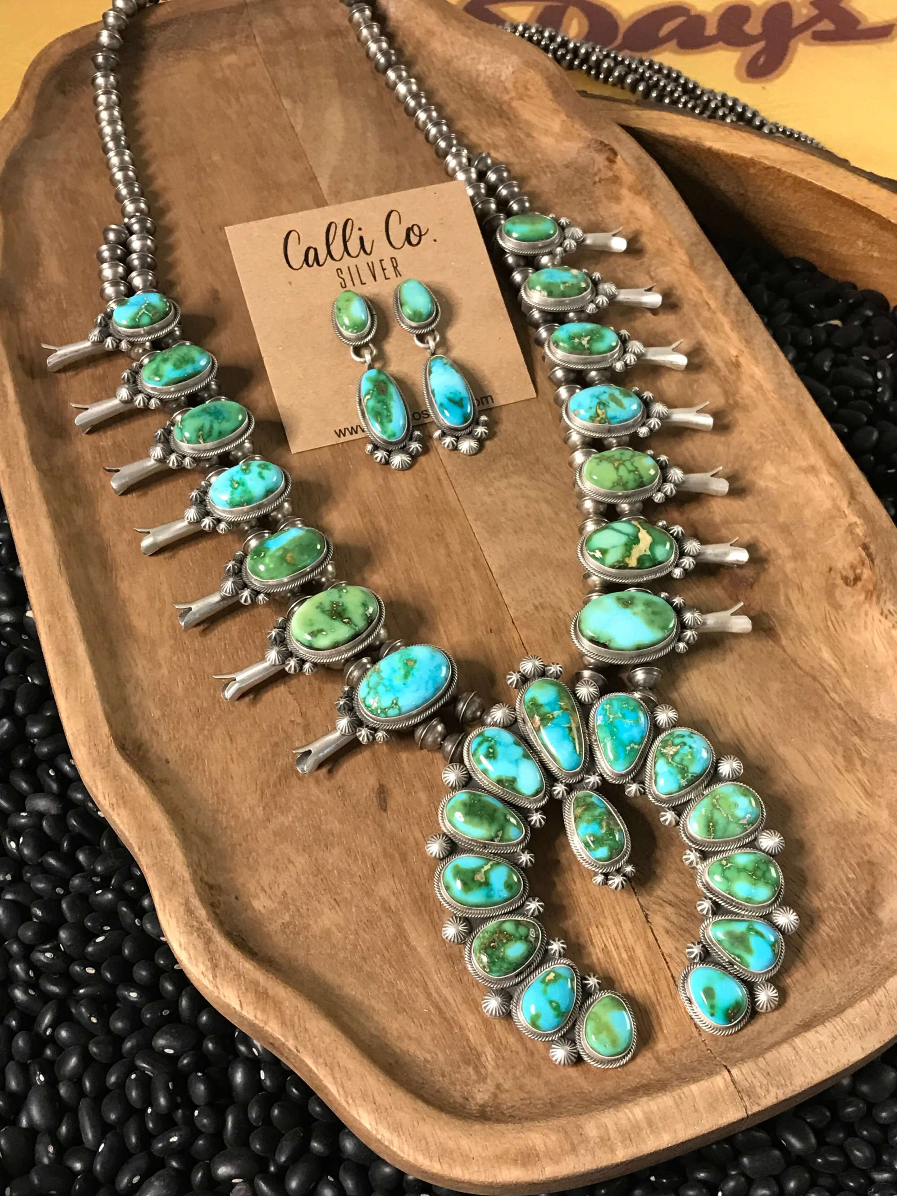Women's Navajo Handmade Heirloom Necklace Set | Calli Co Silver