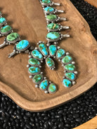 The Tuwa Squash Blossom Necklace Set-Necklaces-Calli Co., Turquoise and Silver Jewelry, Native American Handmade, Zuni Tribe, Navajo Tribe, Brock Texas