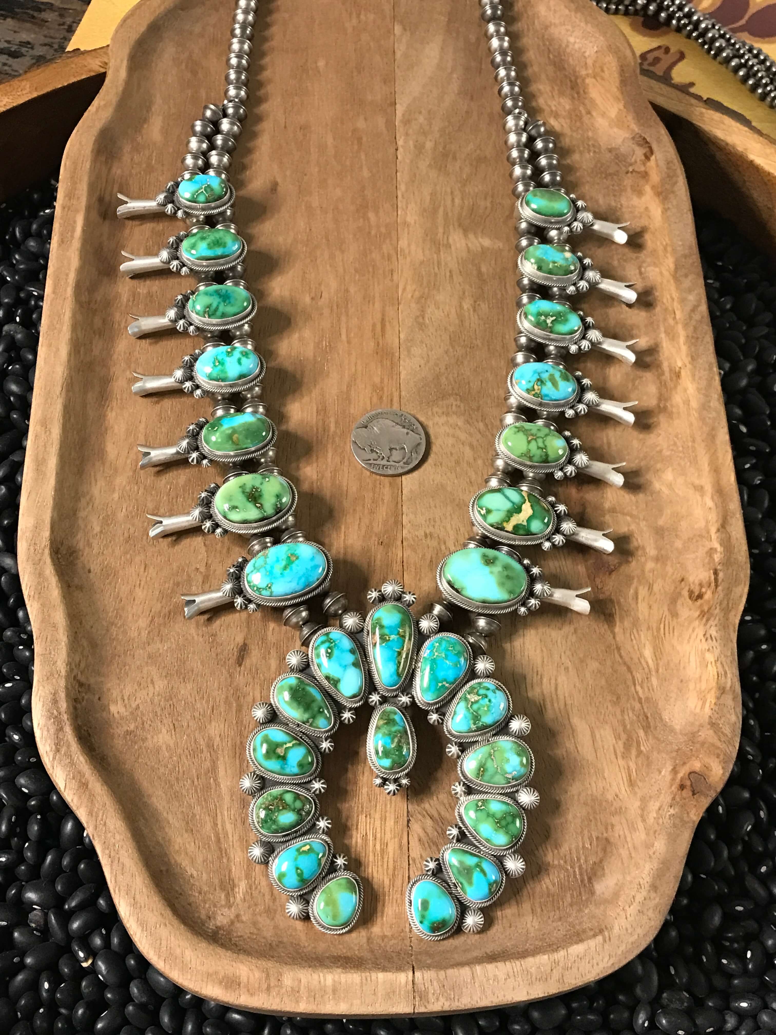 Women's Navajo Handmade Heirloom Necklace Set | Calli Co Silver
