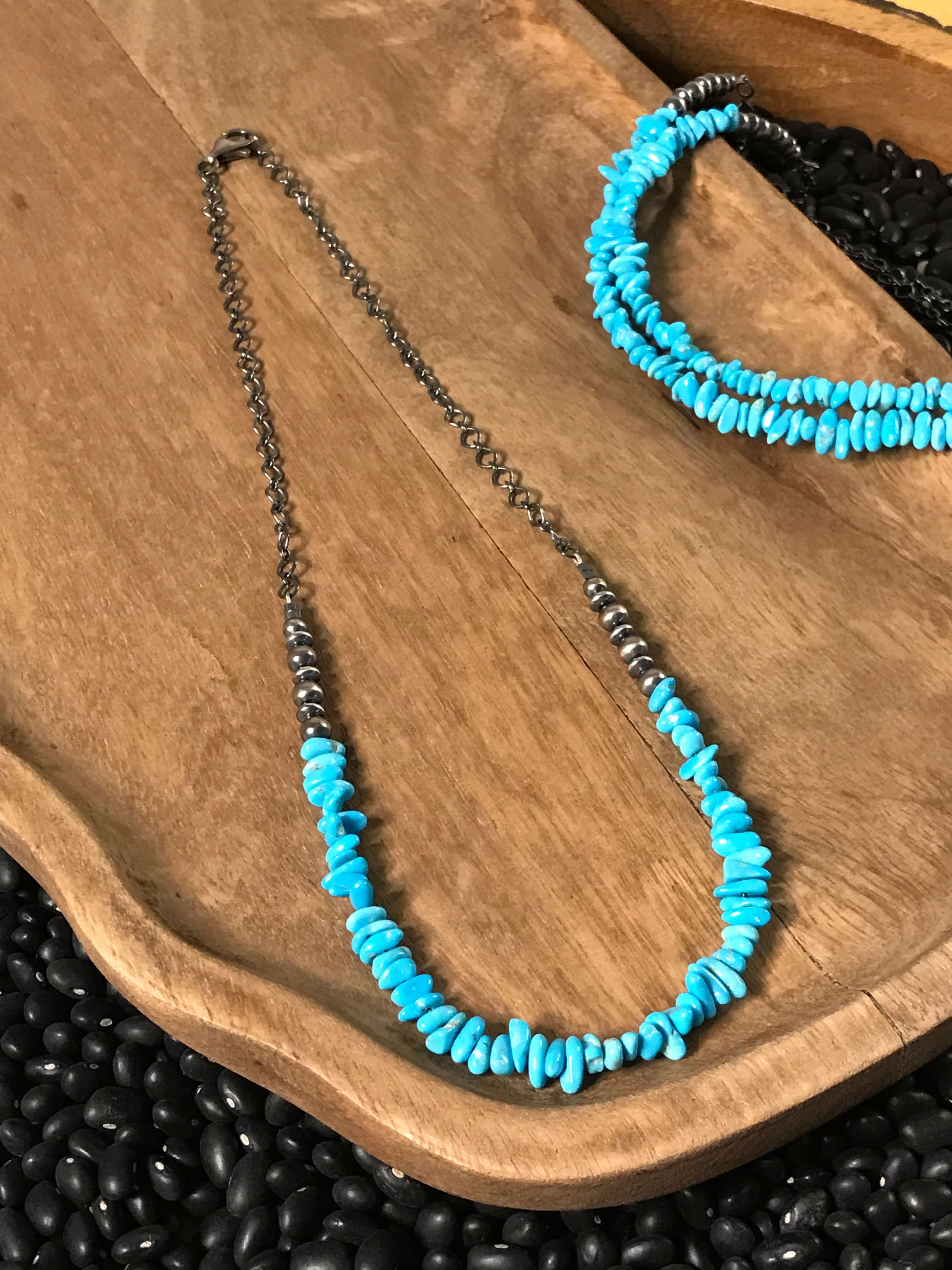 The Springhill Necklaces-Necklaces-Calli Co., Turquoise and Silver Jewelry, Native American Handmade, Zuni Tribe, Navajo Tribe, Brock Texas