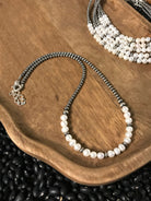 The Bondi Necklace, 18"-Necklaces-Calli Co., Turquoise and Silver Jewelry, Native American Handmade, Zuni Tribe, Navajo Tribe, Brock Texas