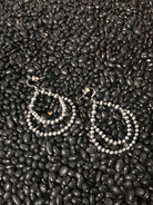 The Carson Pearl Hoop Earrings-Earrings-Calli Co., Turquoise and Silver Jewelry, Native American Handmade, Zuni Tribe, Navajo Tribe, Brock Texas