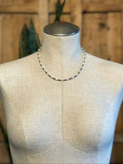 The Calder Necklace, 18"-Necklaces-Calli Co., Turquoise and Silver Jewelry, Native American Handmade, Zuni Tribe, Navajo Tribe, Brock Texas