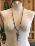 The Choctaw Feather Pendant, 1-Pendants-Calli Co., Turquoise and Silver Jewelry, Native American Handmade, Zuni Tribe, Navajo Tribe, Brock Texas