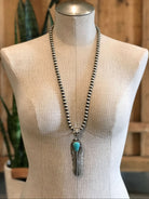 The Choctaw Feather Pendant, 4-Pendants-Calli Co., Turquoise and Silver Jewelry, Native American Handmade, Zuni Tribe, Navajo Tribe, Brock Texas