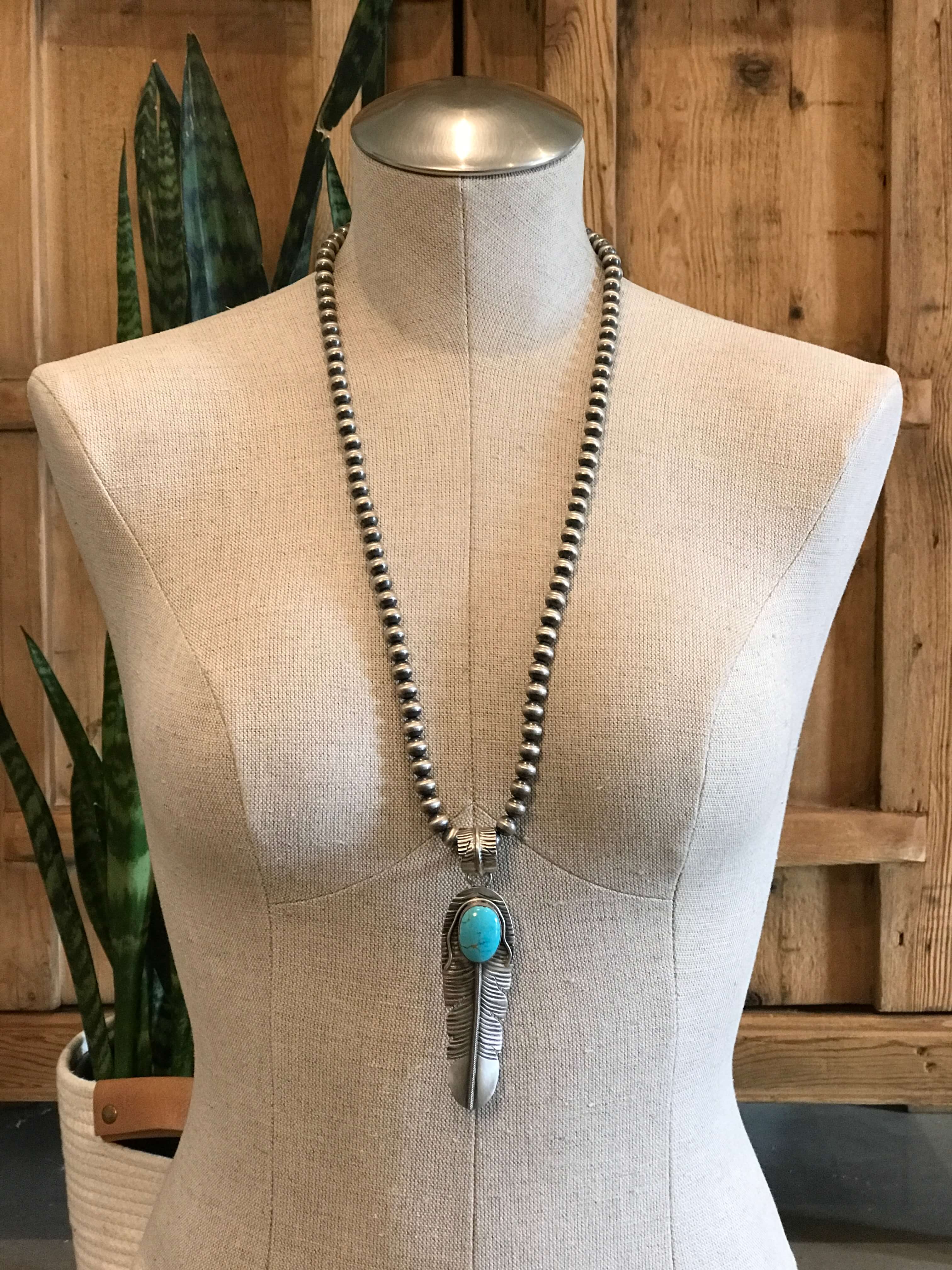 The Choctaw Feather Pendant, 5-Pendants-Calli Co., Turquoise and Silver Jewelry, Native American Handmade, Zuni Tribe, Navajo Tribe, Brock Texas