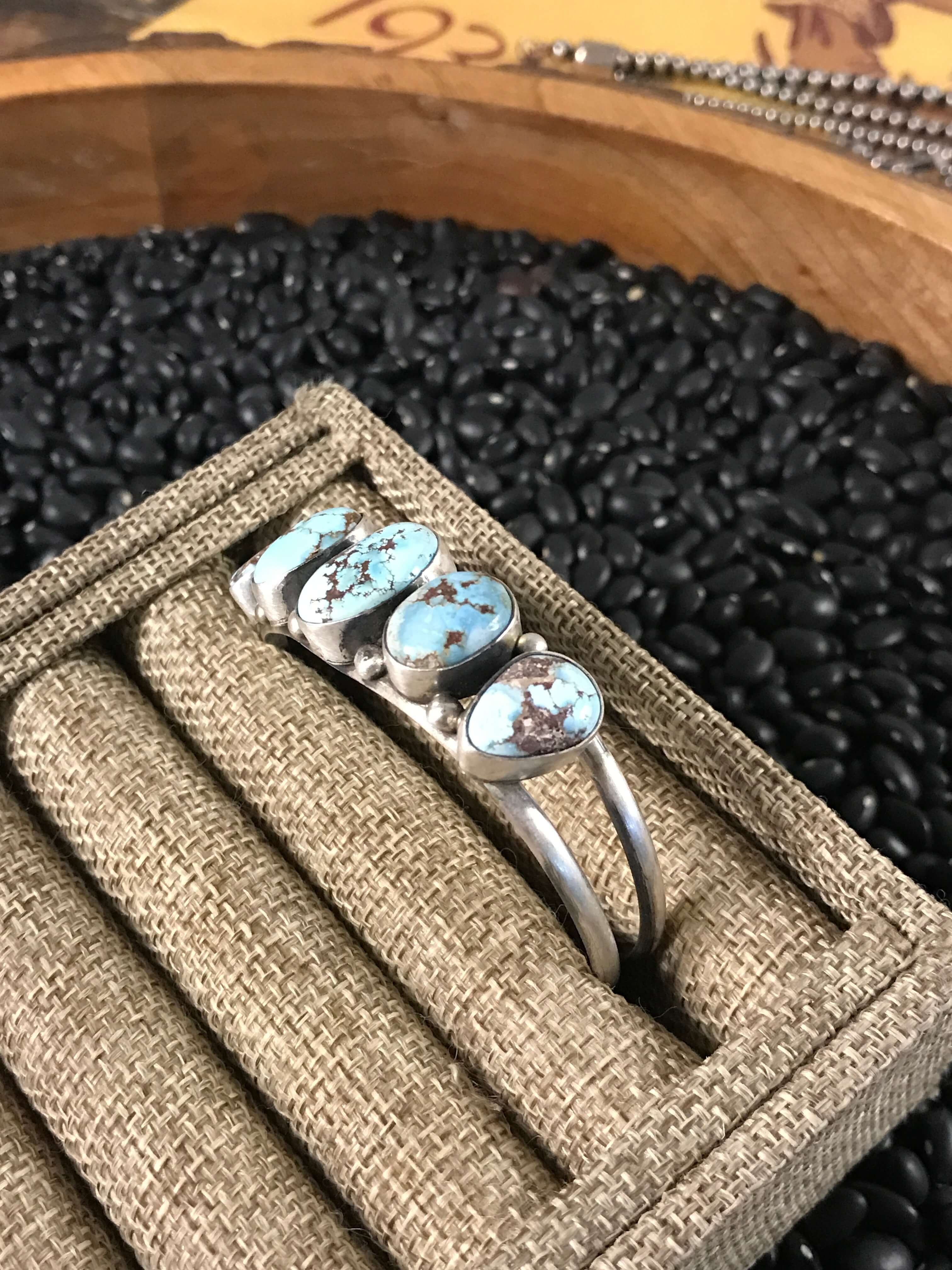 The Oaks Cuff, 1-Bracelets & Cuffs-Calli Co., Turquoise and Silver Jewelry, Native American Handmade, Zuni Tribe, Navajo Tribe, Brock Texas
