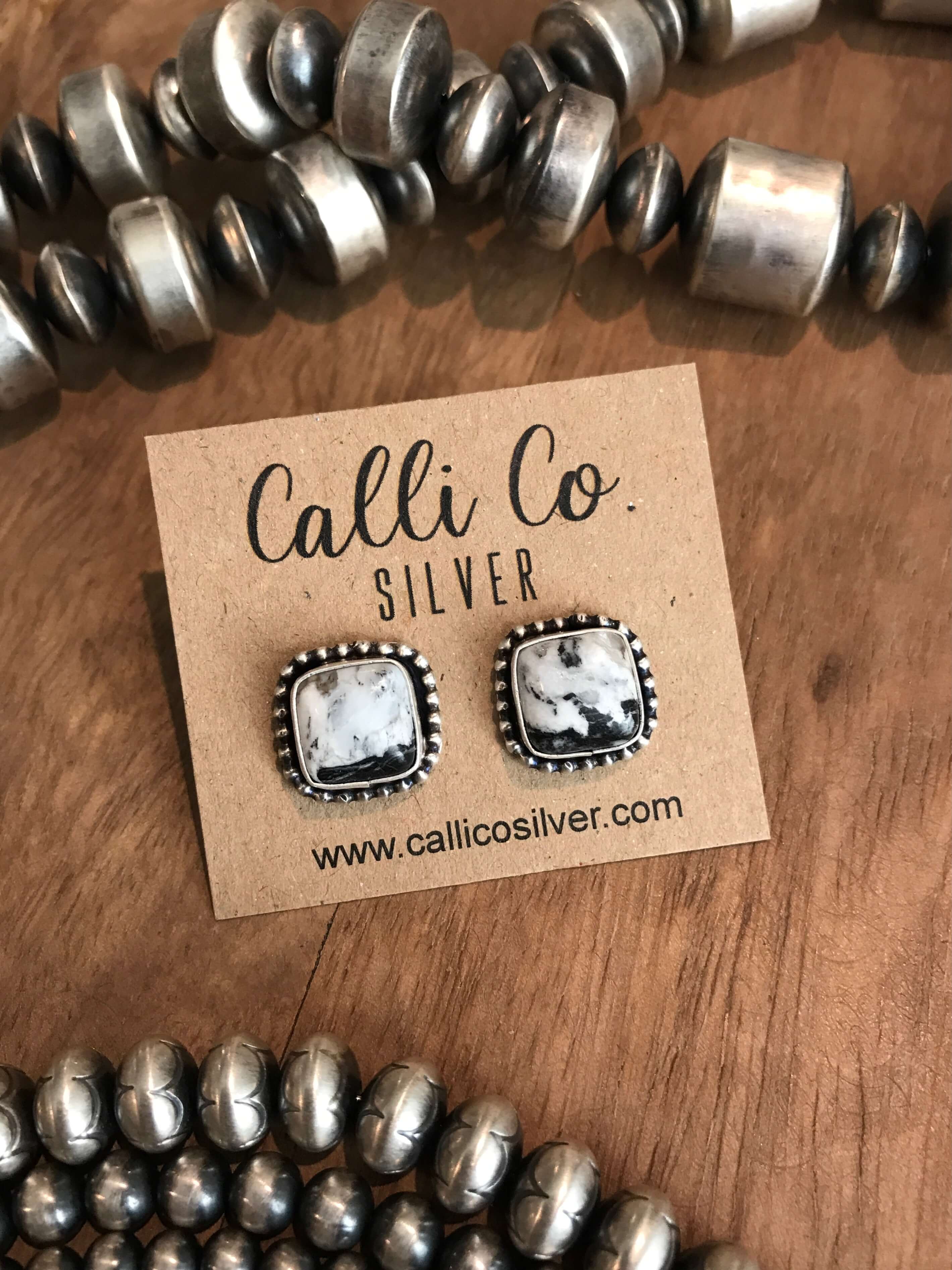 The Favorite Studs, 52-Earrings-Calli Co., Turquoise and Silver Jewelry, Native American Handmade, Zuni Tribe, Navajo Tribe, Brock Texas