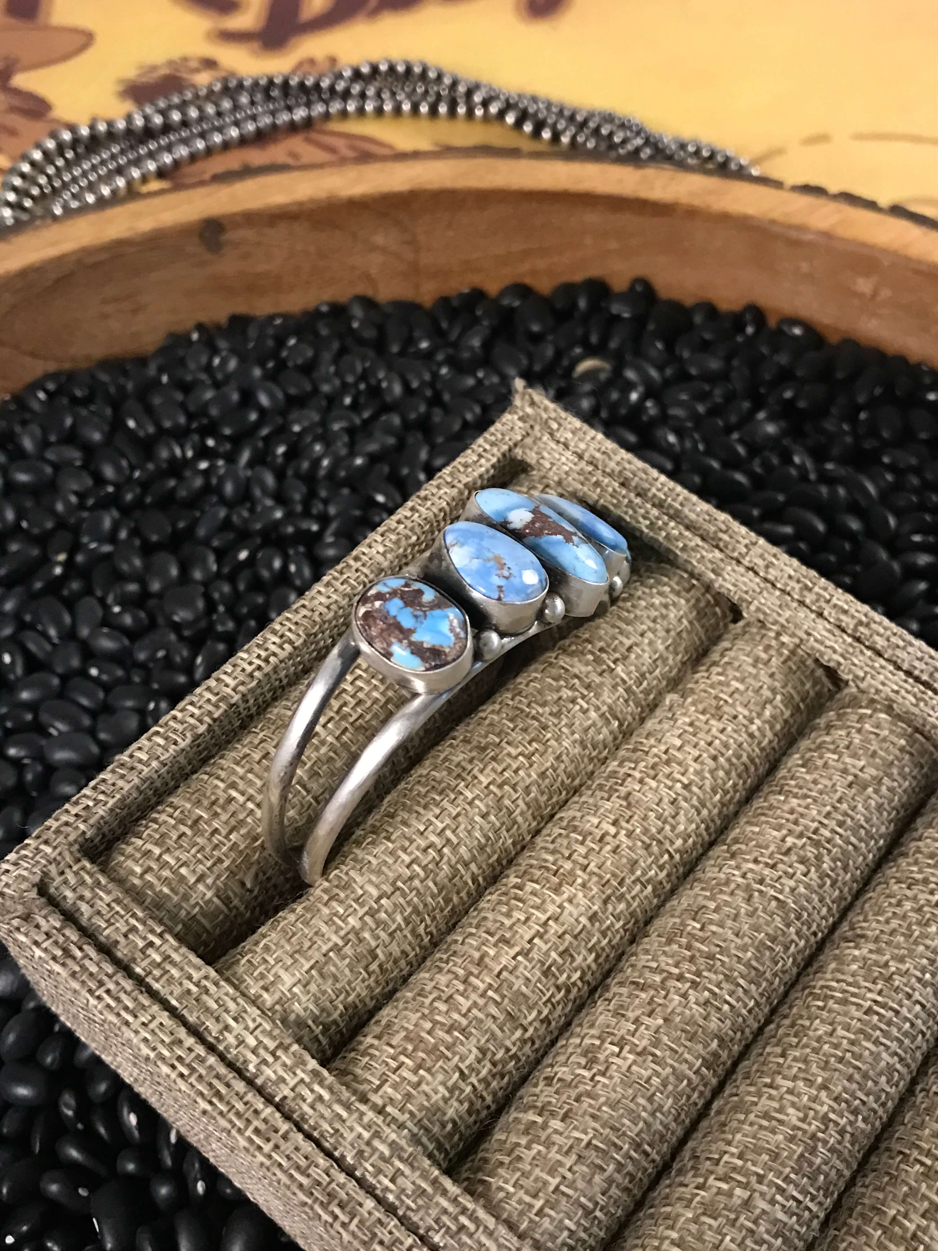 The Oaks Cuff, 2-Bracelets & Cuffs-Calli Co., Turquoise and Silver Jewelry, Native American Handmade, Zuni Tribe, Navajo Tribe, Brock Texas