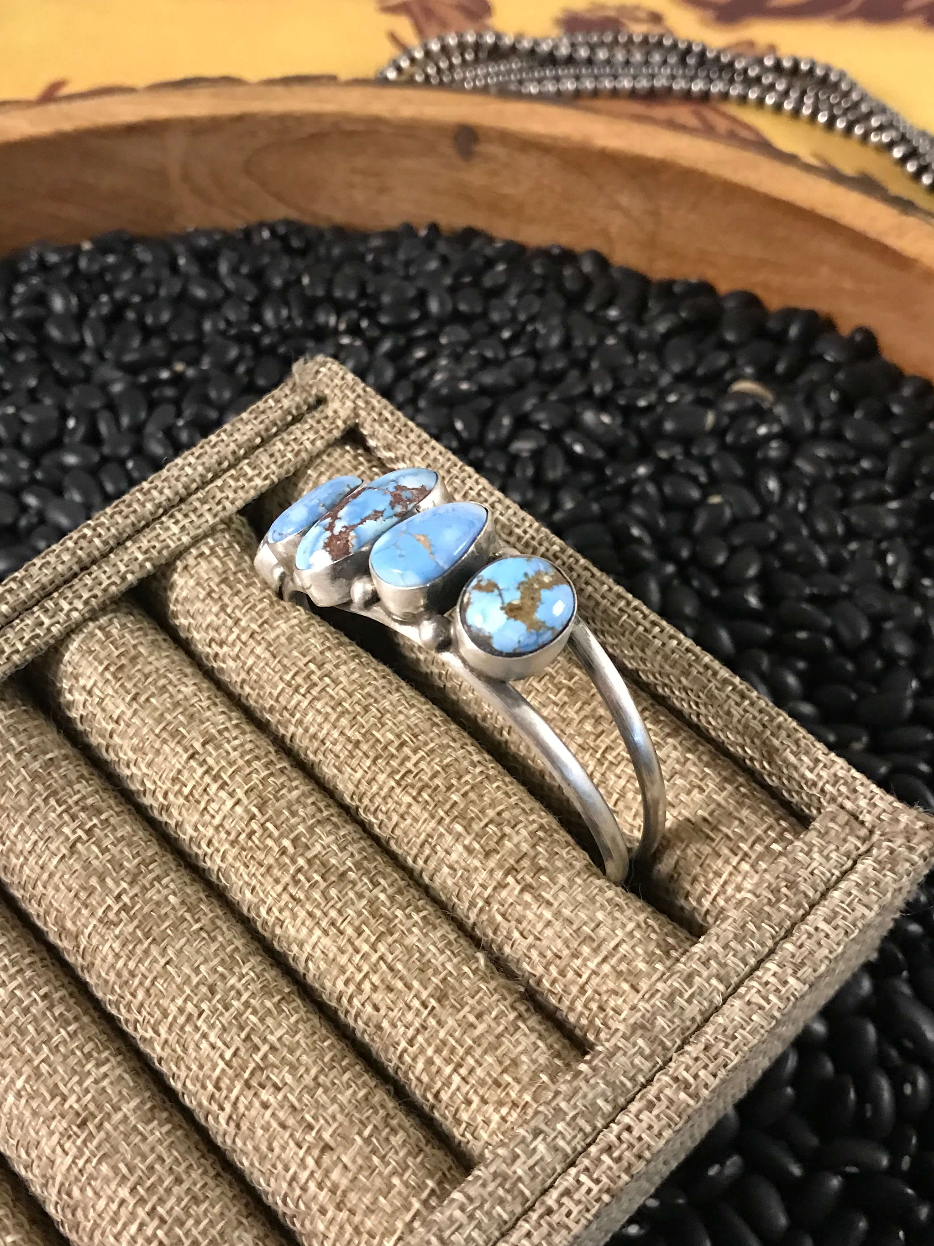 The Oaks Cuff, 2-Bracelets & Cuffs-Calli Co., Turquoise and Silver Jewelry, Native American Handmade, Zuni Tribe, Navajo Tribe, Brock Texas