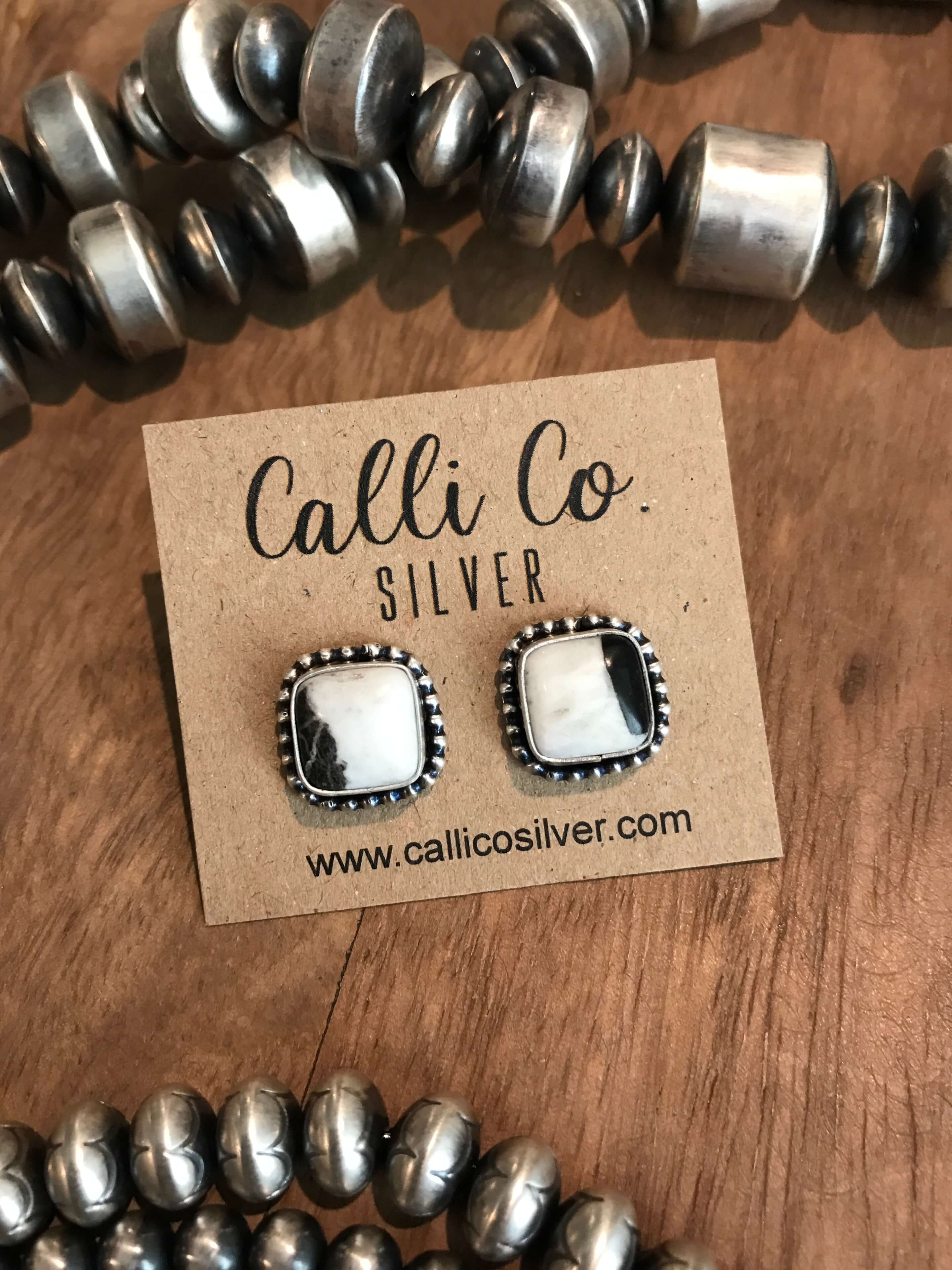 The Favorite Studs, 50-Earrings-Calli Co., Turquoise and Silver Jewelry, Native American Handmade, Zuni Tribe, Navajo Tribe, Brock Texas