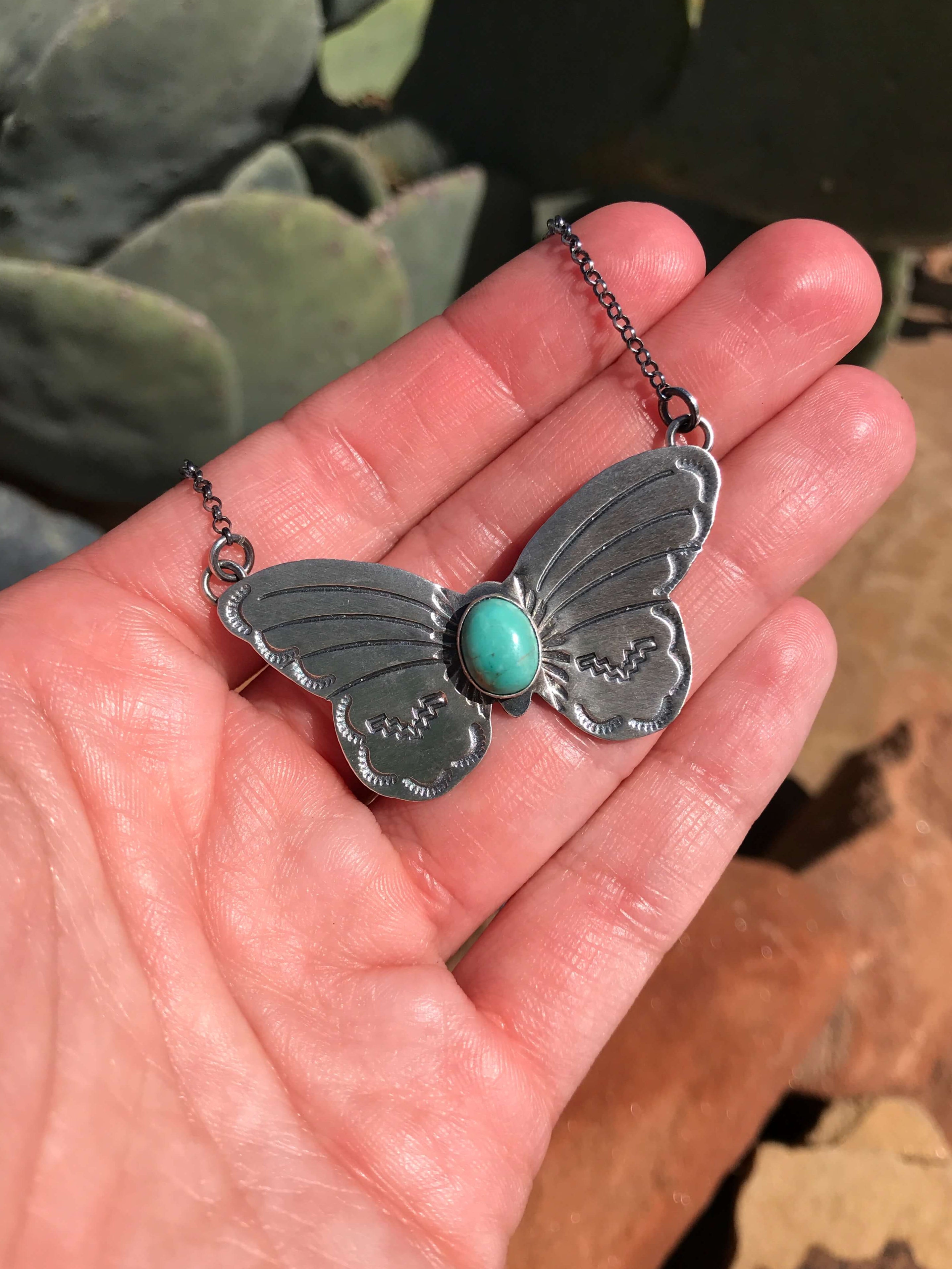 Biggest Craziest Native American Butterfly Turquoise Bracelet