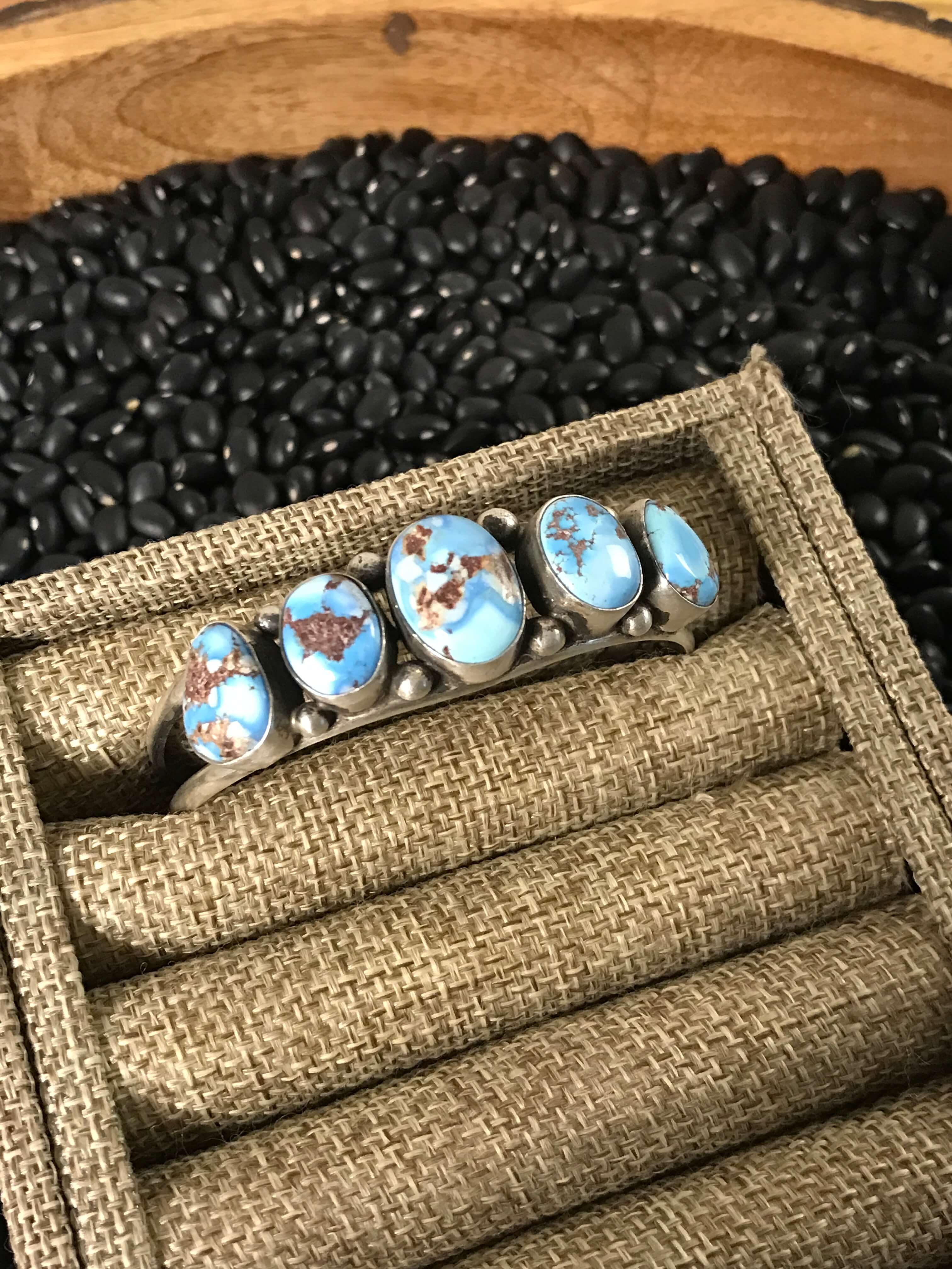 The Veronica Cuff, 1-Bracelets & Cuffs-Calli Co., Turquoise and Silver Jewelry, Native American Handmade, Zuni Tribe, Navajo Tribe, Brock Texas