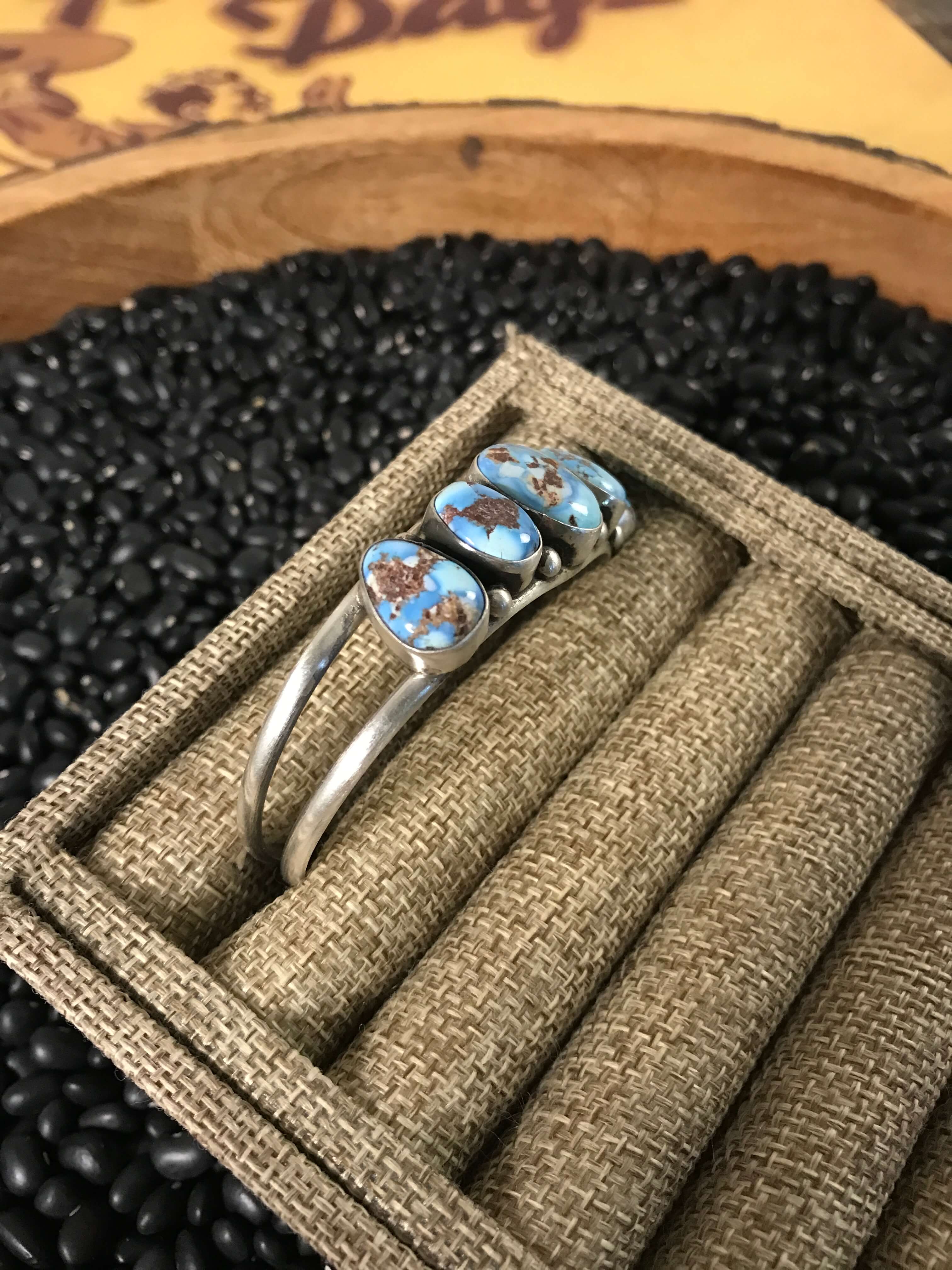 The Veronica Cuff, 1-Bracelets & Cuffs-Calli Co., Turquoise and Silver Jewelry, Native American Handmade, Zuni Tribe, Navajo Tribe, Brock Texas