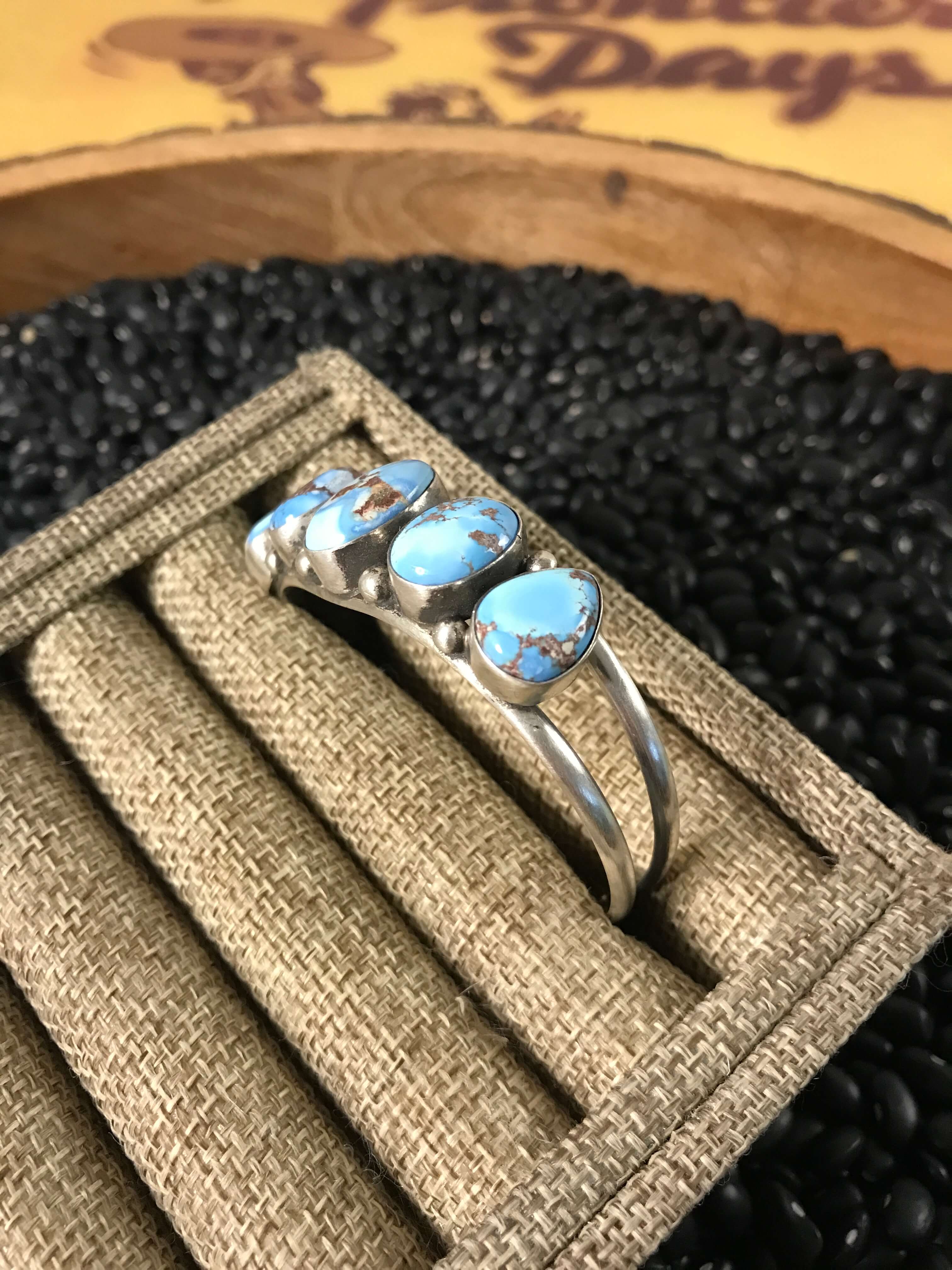 The Veronica Cuff, 1-Bracelets & Cuffs-Calli Co., Turquoise and Silver Jewelry, Native American Handmade, Zuni Tribe, Navajo Tribe, Brock Texas