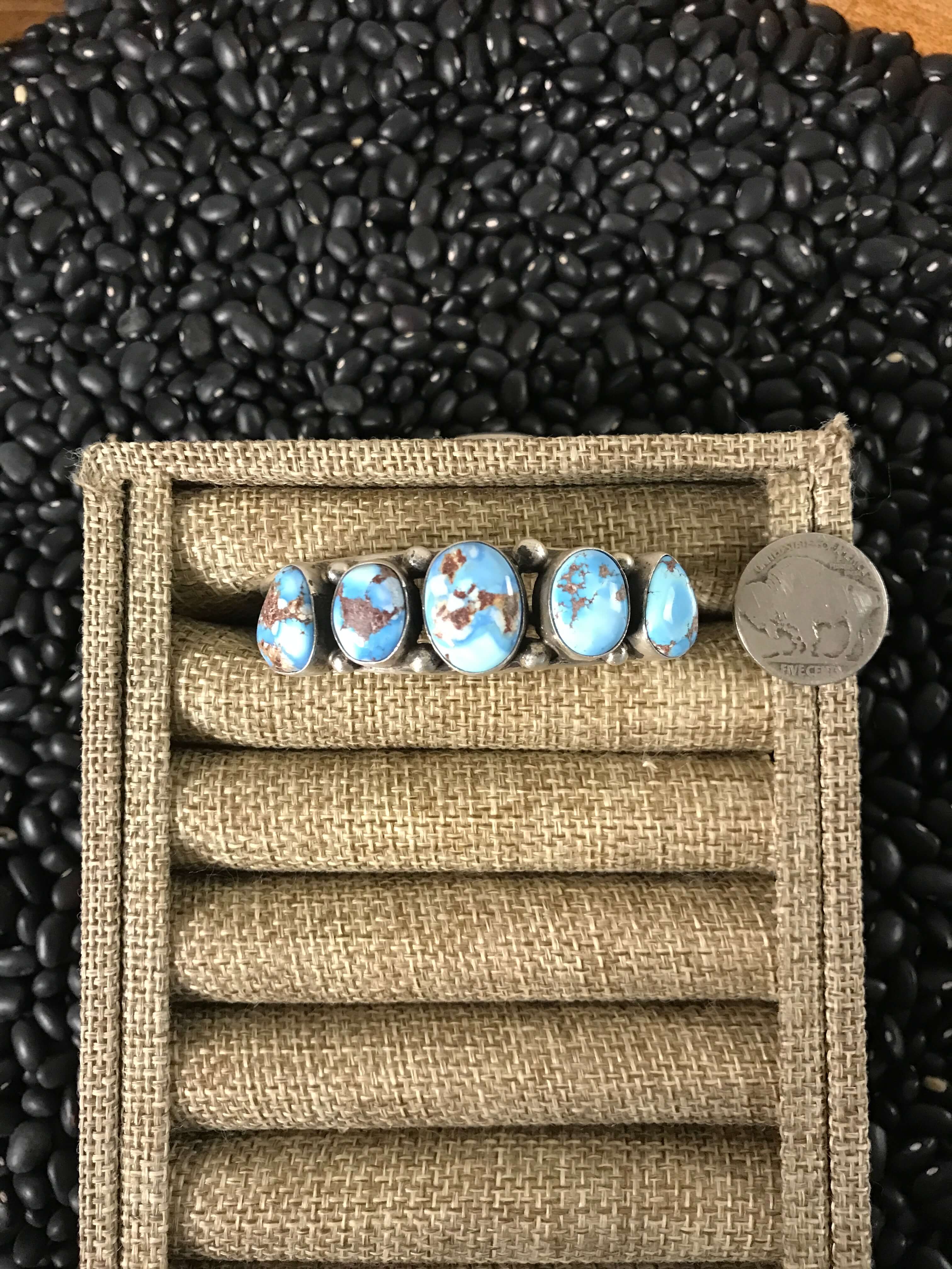 The Veronica Cuff, 1-Bracelets & Cuffs-Calli Co., Turquoise and Silver Jewelry, Native American Handmade, Zuni Tribe, Navajo Tribe, Brock Texas