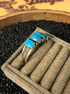 The Veronica Cuff, 2-Bracelets & Cuffs-Calli Co., Turquoise and Silver Jewelry, Native American Handmade, Zuni Tribe, Navajo Tribe, Brock Texas