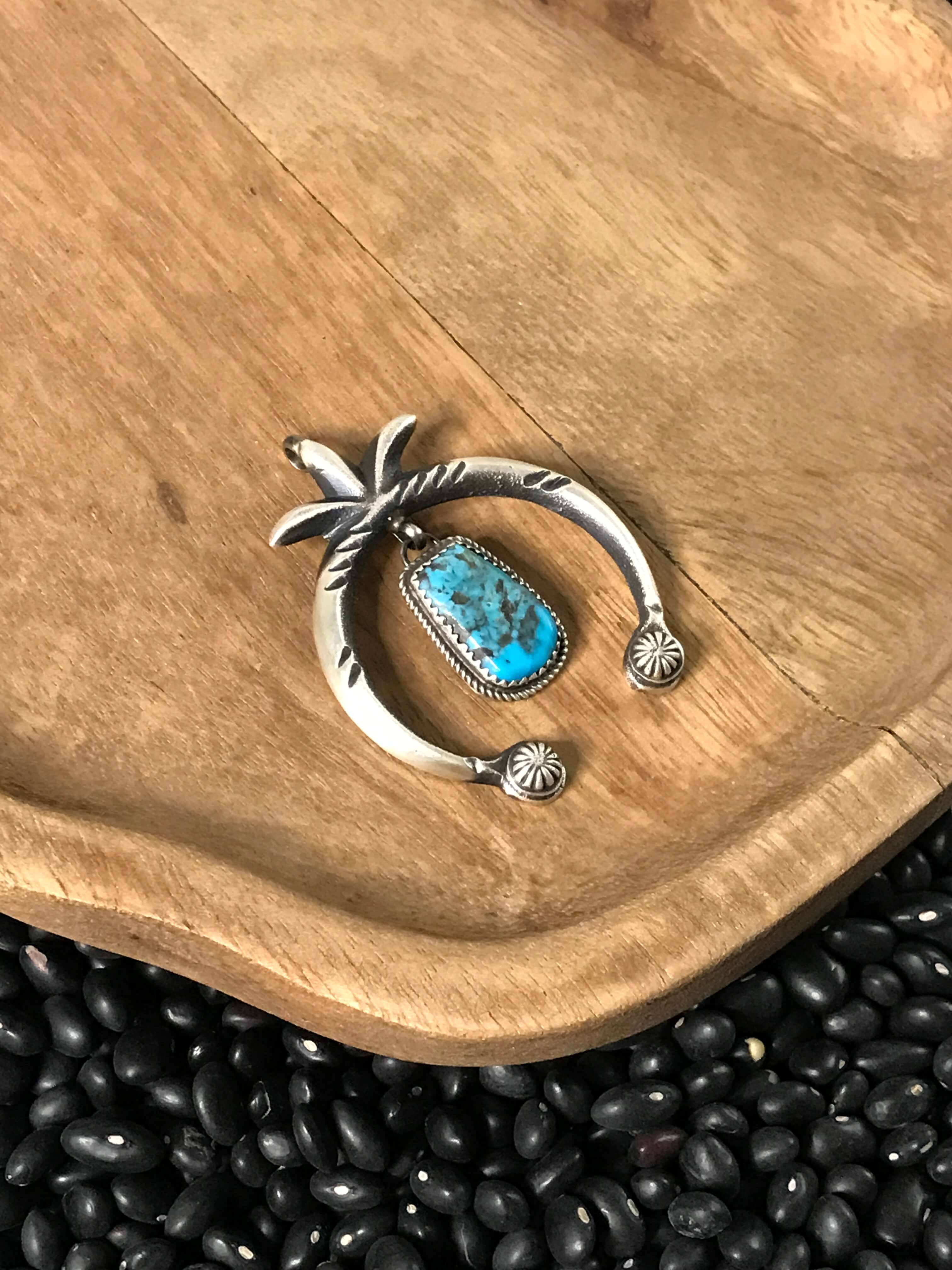 The Yavapai Naja Pendant, 1-Pendants-Calli Co., Turquoise and Silver Jewelry, Native American Handmade, Zuni Tribe, Navajo Tribe, Brock Texas