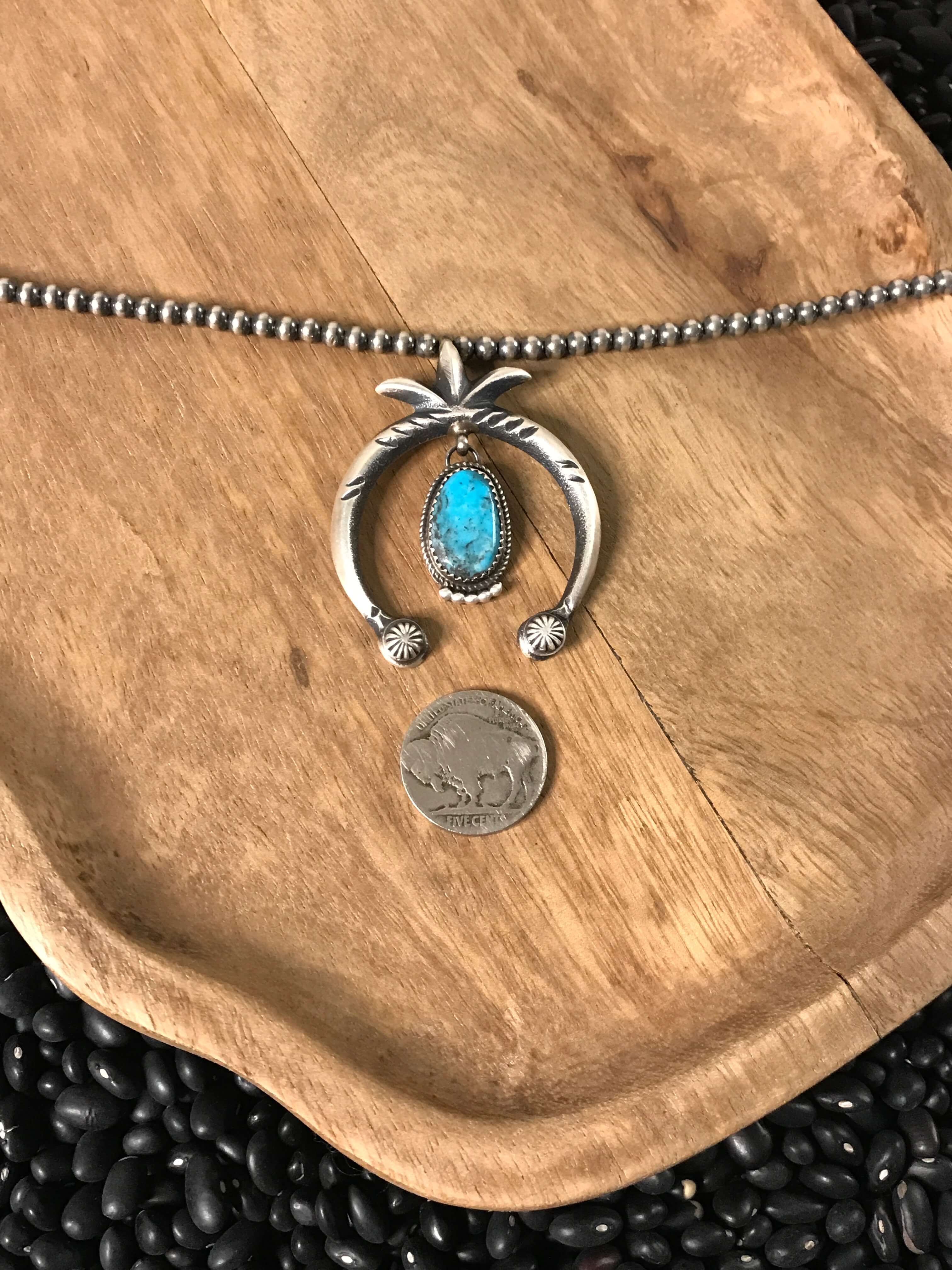 The Yavapai Naja Pendant, 4-Pendants-Calli Co., Turquoise and Silver Jewelry, Native American Handmade, Zuni Tribe, Navajo Tribe, Brock Texas