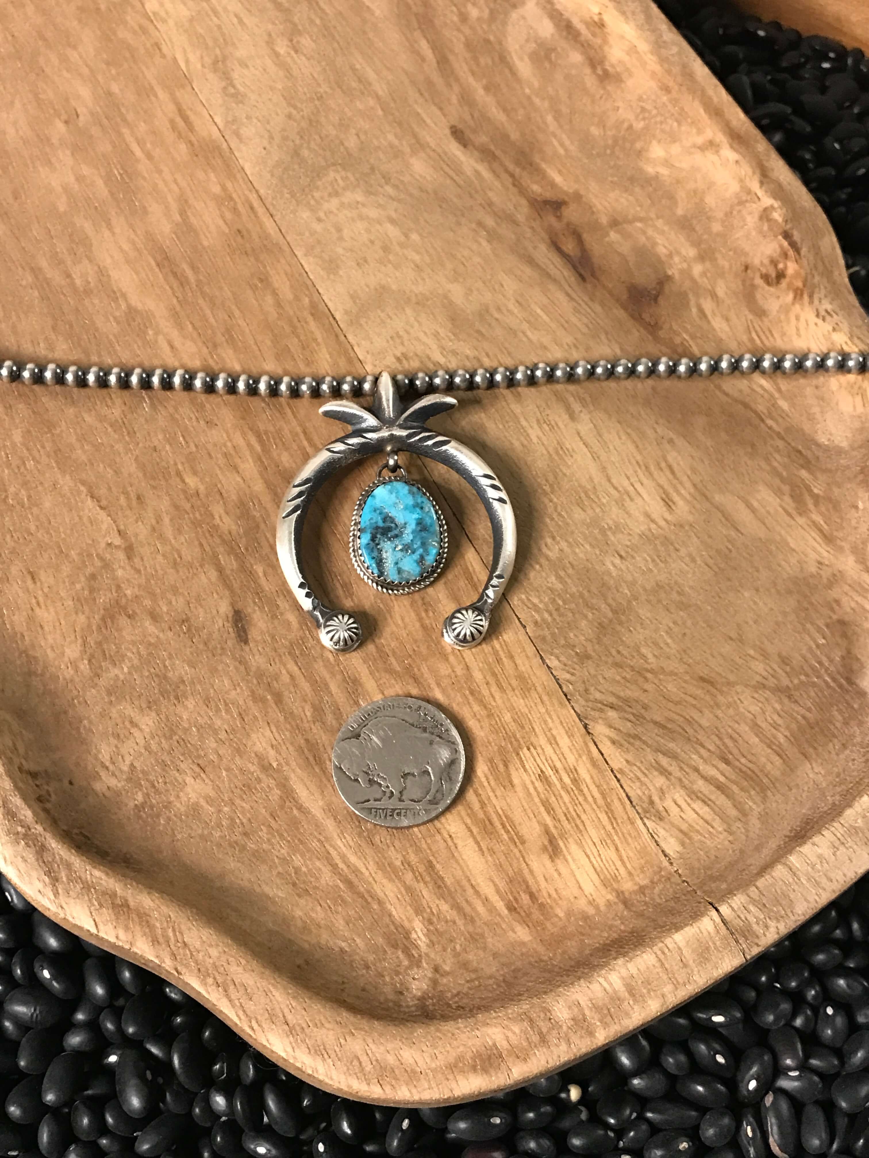 The Yavapai Naja Pendant, 5-Pendants-Calli Co., Turquoise and Silver Jewelry, Native American Handmade, Zuni Tribe, Navajo Tribe, Brock Texas