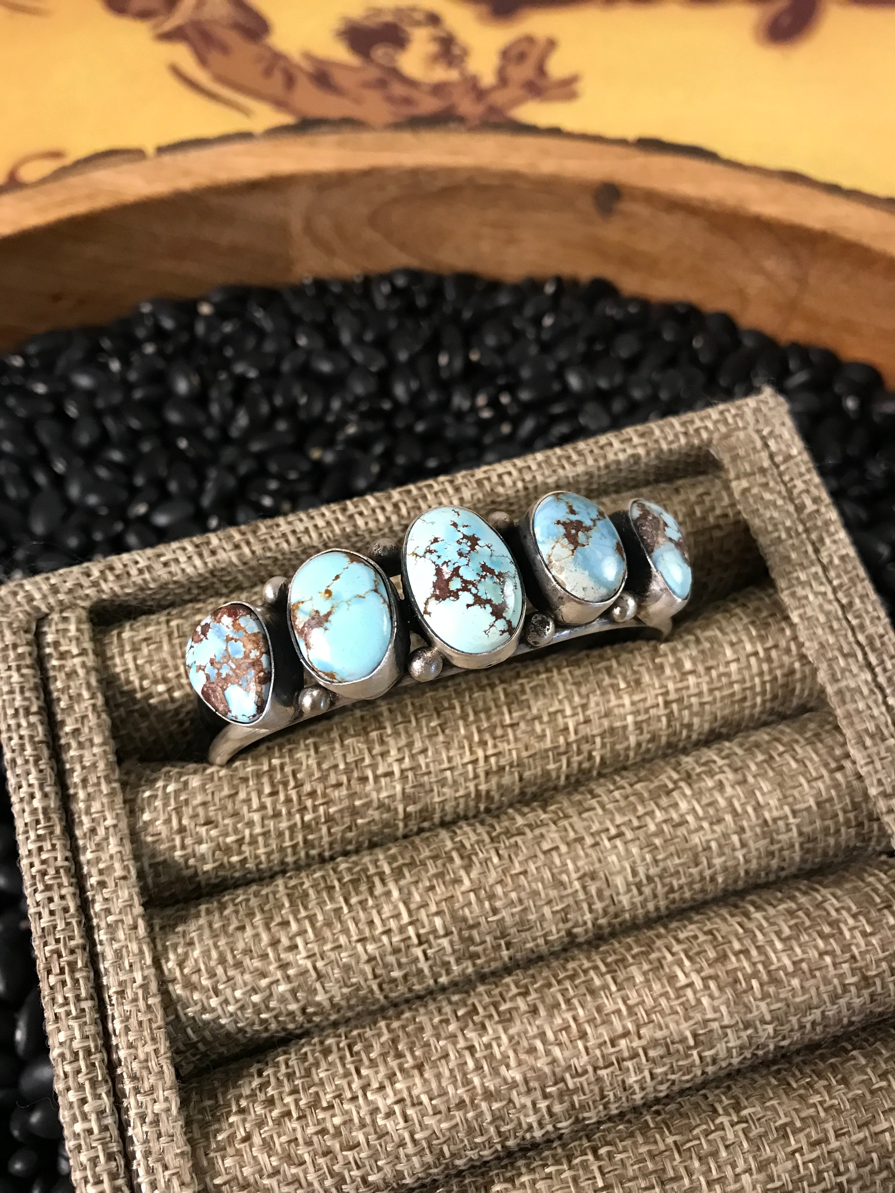 The Oaks Cuff, 1-Bracelets & Cuffs-Calli Co., Turquoise and Silver Jewelry, Native American Handmade, Zuni Tribe, Navajo Tribe, Brock Texas