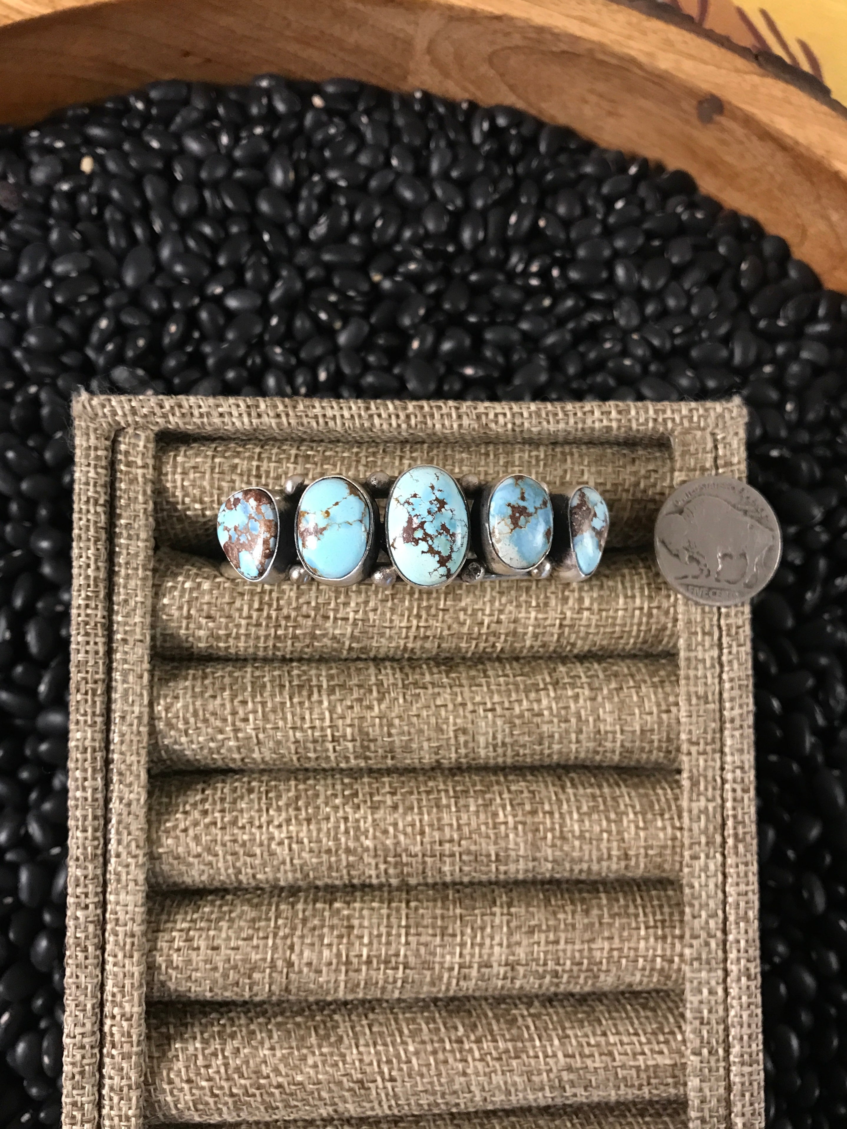 The Oaks Cuff, 1-Bracelets & Cuffs-Calli Co., Turquoise and Silver Jewelry, Native American Handmade, Zuni Tribe, Navajo Tribe, Brock Texas