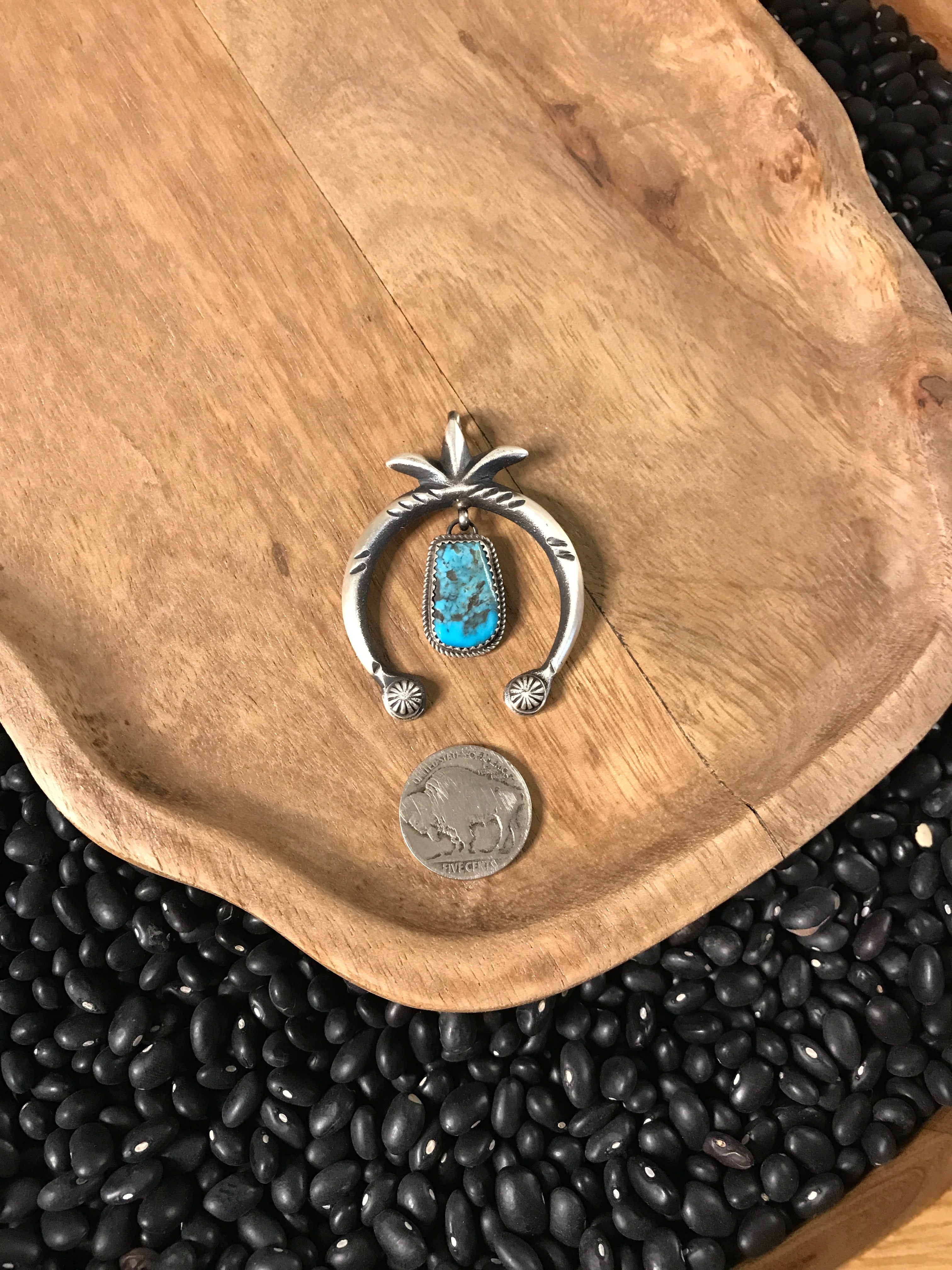 The Yavapai Naja Pendant, 1-Pendants-Calli Co., Turquoise and Silver Jewelry, Native American Handmade, Zuni Tribe, Navajo Tribe, Brock Texas