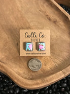 The Cotton Candy Studs, 5-Earrings-Calli Co., Turquoise and Silver Jewelry, Native American Handmade, Zuni Tribe, Navajo Tribe, Brock Texas