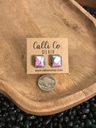 The Cotton Candy Studs, 7-Earrings-Calli Co., Turquoise and Silver Jewelry, Native American Handmade, Zuni Tribe, Navajo Tribe, Brock Texas