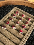 The Astoria Heart Rings-Rings-Calli Co., Turquoise and Silver Jewelry, Native American Handmade, Zuni Tribe, Navajo Tribe, Brock Texas