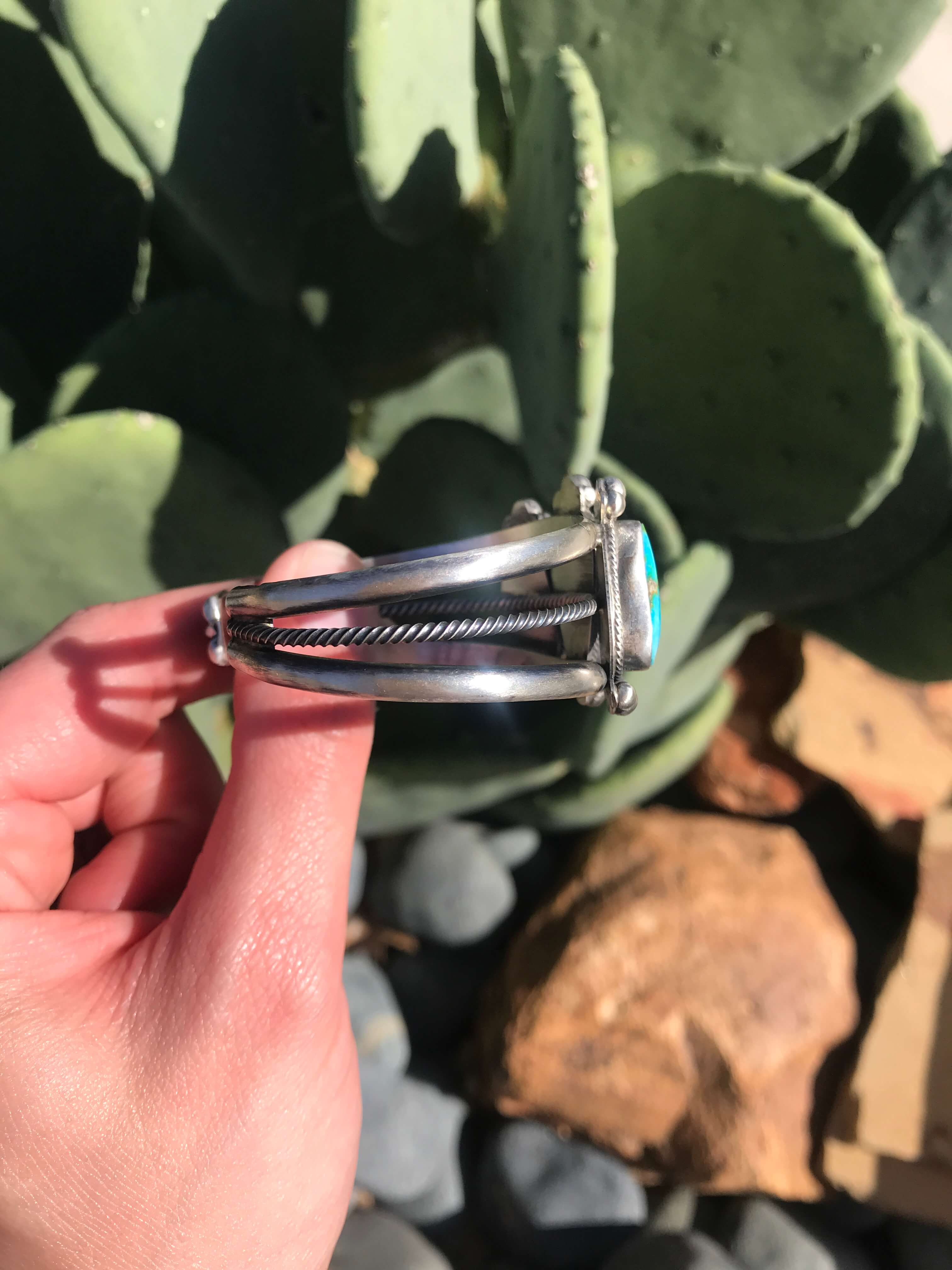 The National Turquoise Cuff, 1-Bracelets & Cuffs-Calli Co., Turquoise and Silver Jewelry, Native American Handmade, Zuni Tribe, Navajo Tribe, Brock Texas