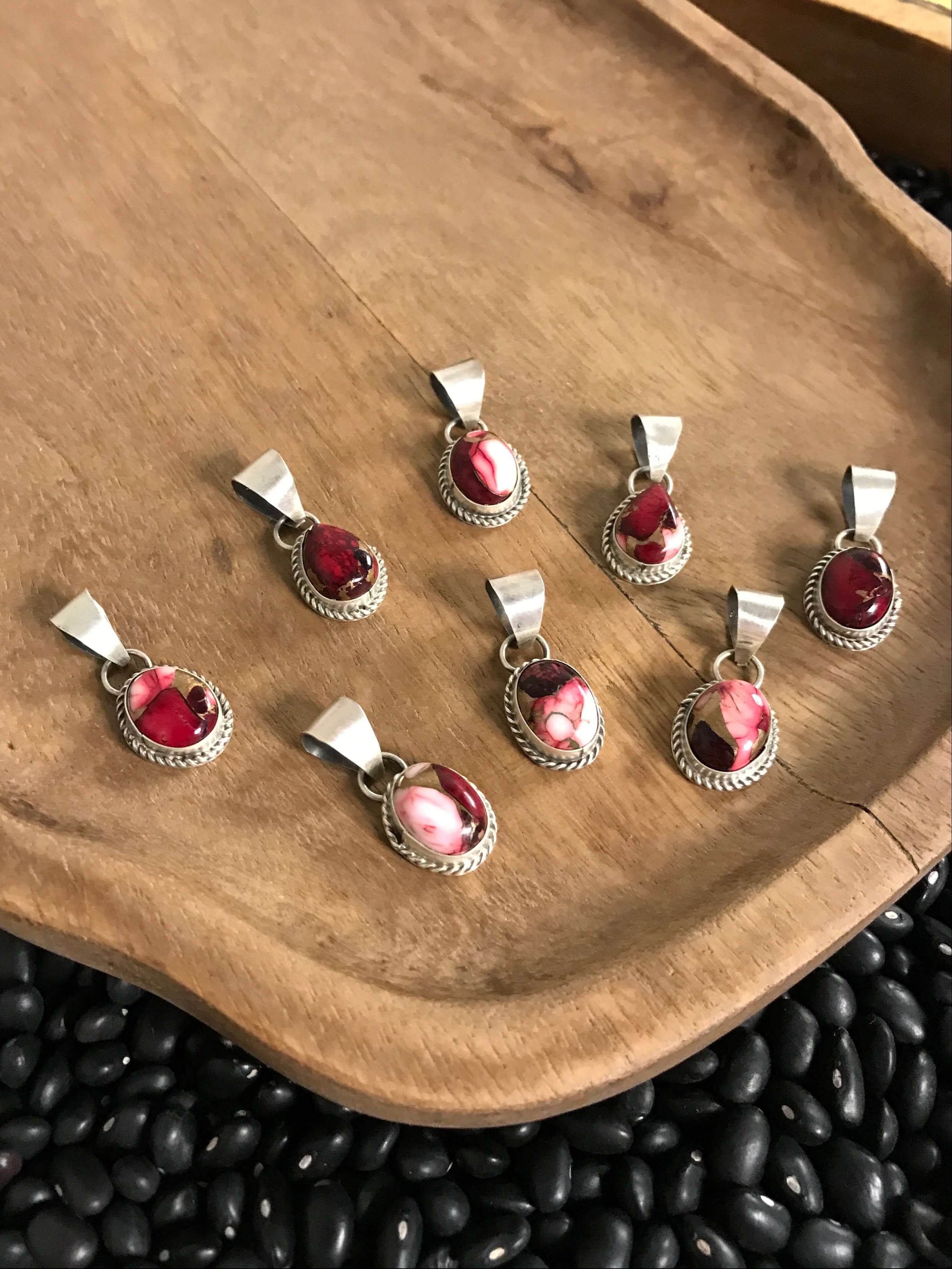 The Marijka Pendants-Pendants-Calli Co., Turquoise and Silver Jewelry, Native American Handmade, Zuni Tribe, Navajo Tribe, Brock Texas