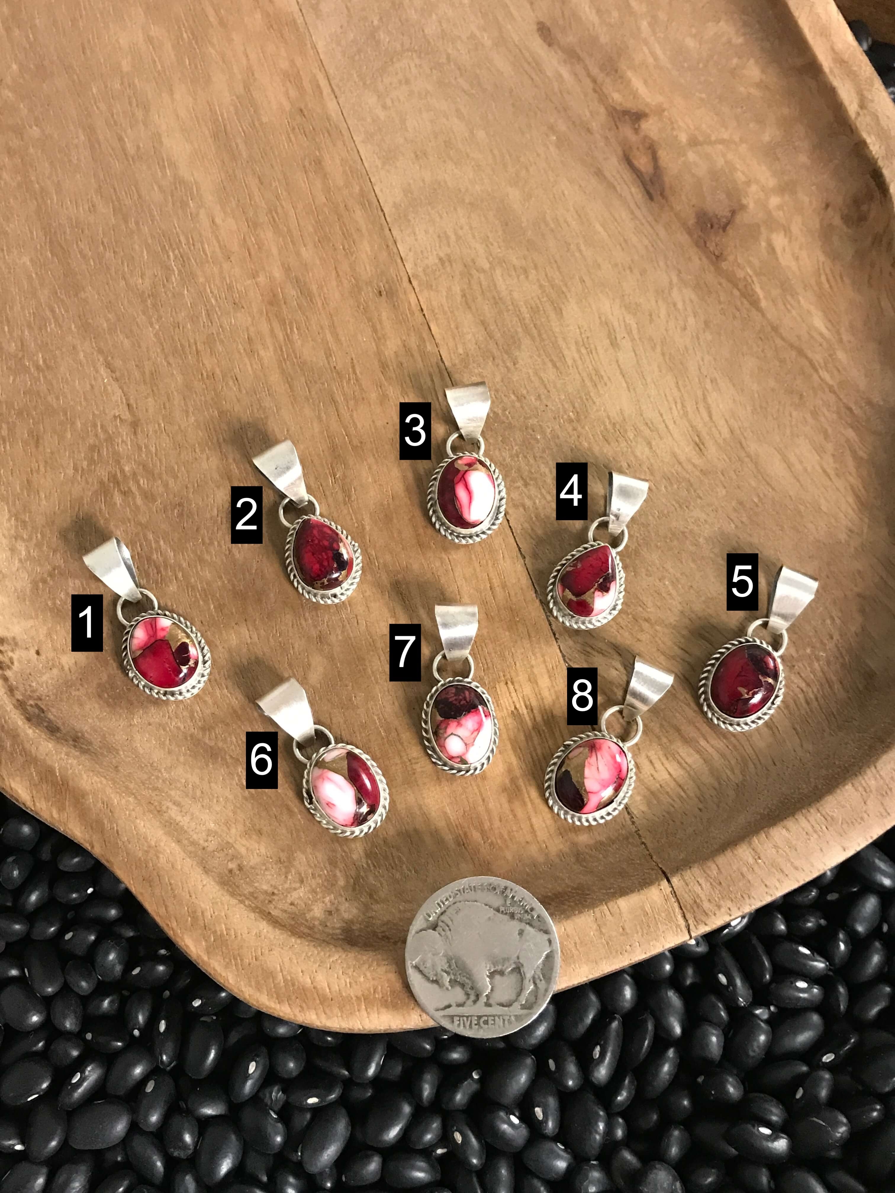 The Marijka Pendants-Pendants-Calli Co., Turquoise and Silver Jewelry, Native American Handmade, Zuni Tribe, Navajo Tribe, Brock Texas