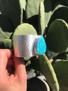 The Belle River Turquoise Cuff, 3-Bracelets & Cuffs-Calli Co., Turquoise and Silver Jewelry, Native American Handmade, Zuni Tribe, Navajo Tribe, Brock Texas