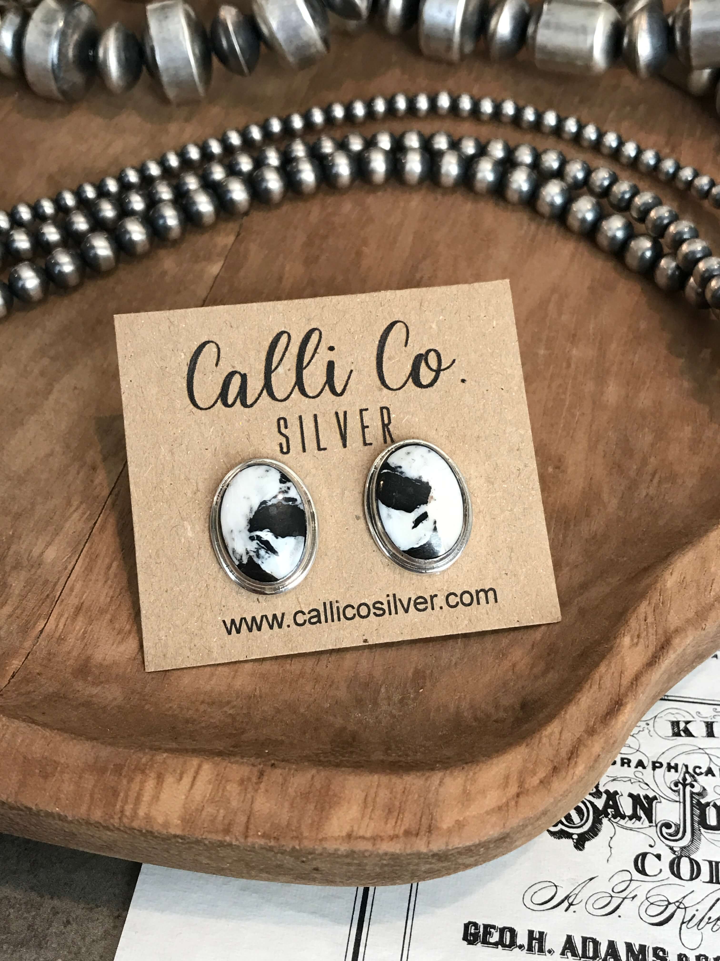 The Favorite Studs, 44-Earrings-Calli Co., Turquoise and Silver Jewelry, Native American Handmade, Zuni Tribe, Navajo Tribe, Brock Texas