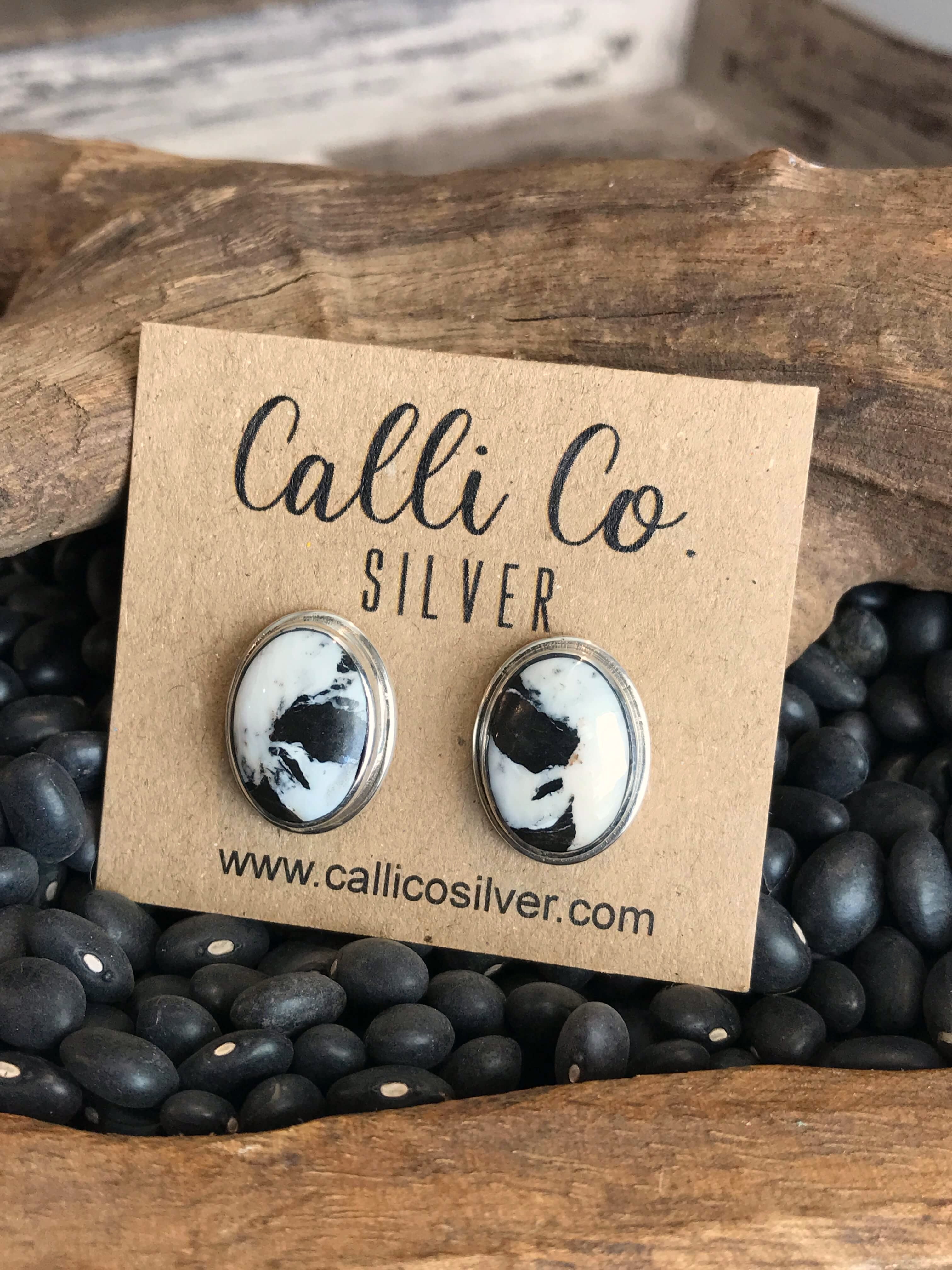 The Favorite Studs, 44-Earrings-Calli Co., Turquoise and Silver Jewelry, Native American Handmade, Zuni Tribe, Navajo Tribe, Brock Texas